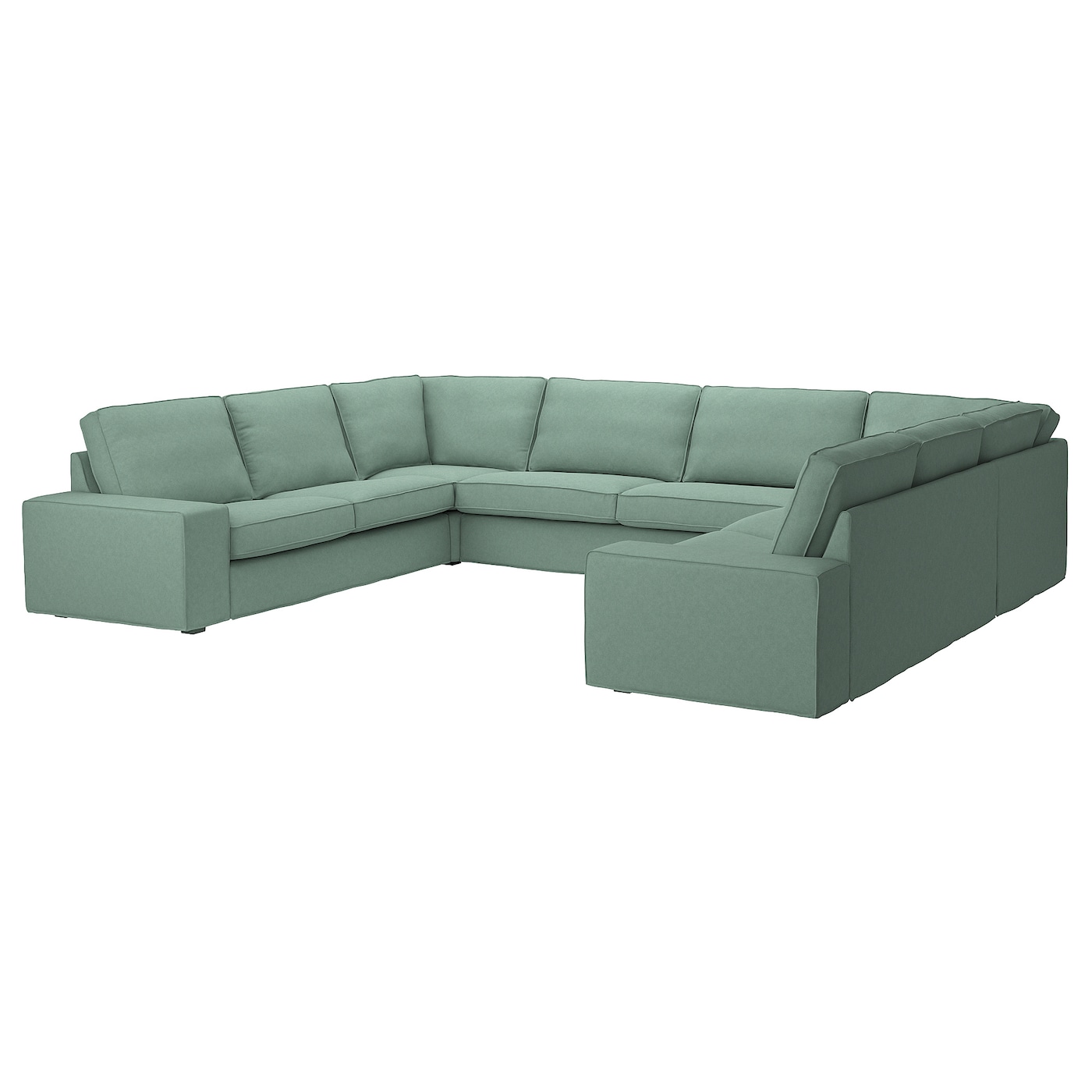IKEA KIVIK sofa w kształcie lit U, 7-osobowa, Tallmyra jasnozielony, Szerokość: 328 cm