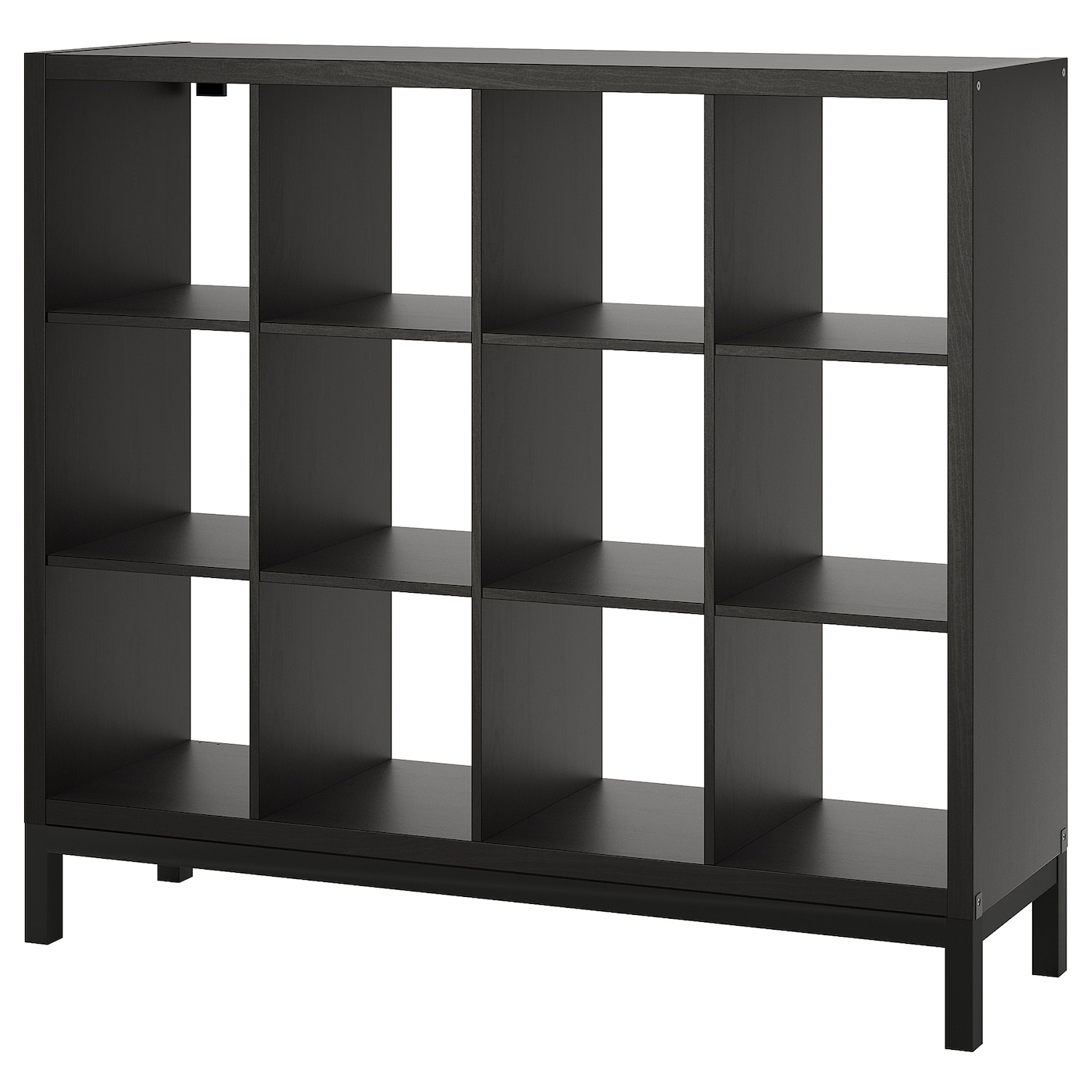 IKEA KALLAX regał z ramą nośną, czarnybrąz/czarny, 147x129 cm