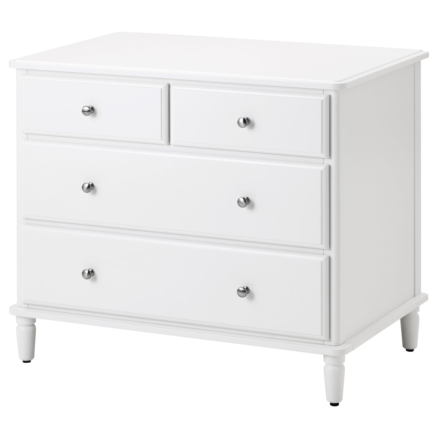 IKEA TYSSEDAL komoda, 4 szuflady, biały, 87x76 cm