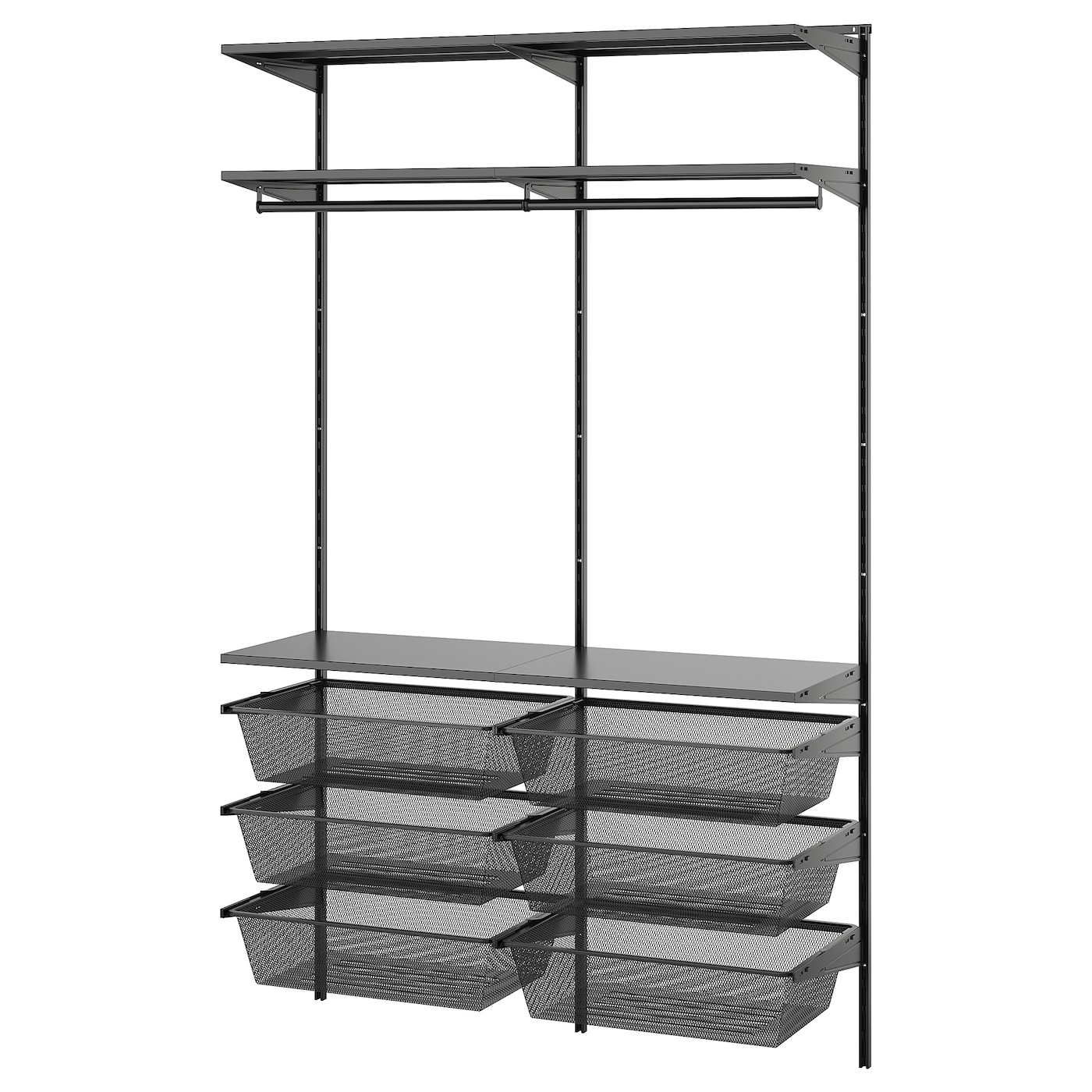 IKEA BOAXEL kombinacja szafy, antracyt, 125x40x201 cm