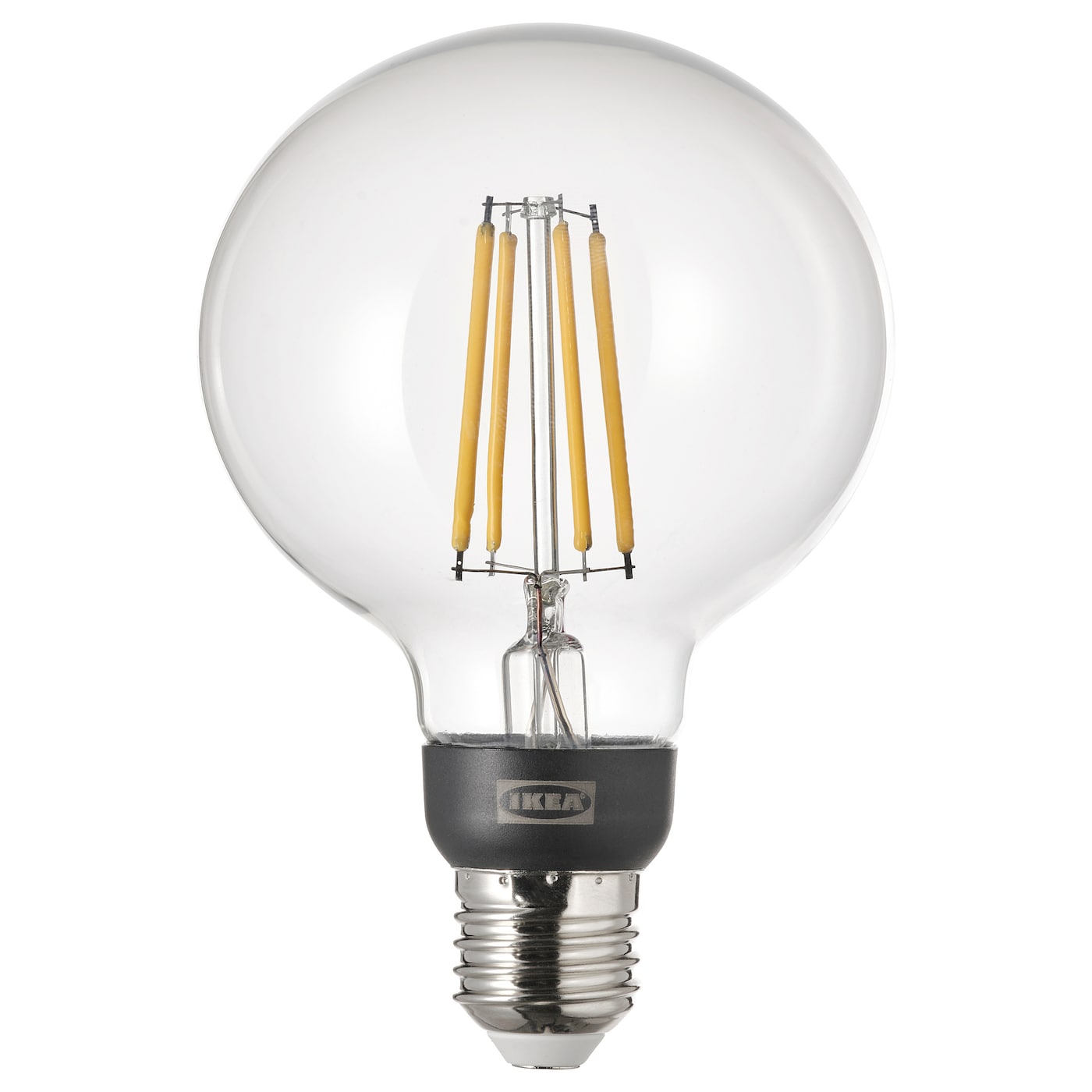 IKEA TRÅDFRI Żarówka LED E27 470 lumenów, smart bezprzewodowy przyciemniany/ciepły biały przezroczysta/kula, Standardowa temperatura barwowa: 2200 Kel