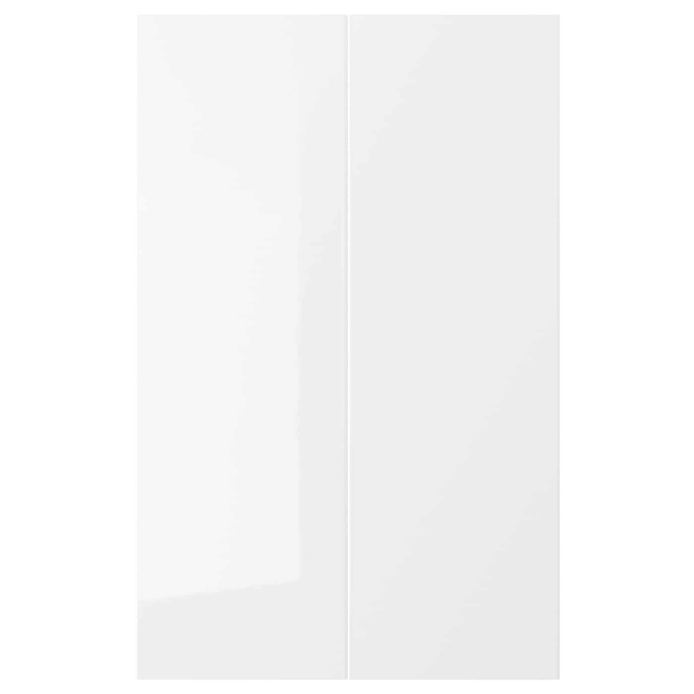 IKEA RINGHULT drz sza nar 2 szt, połysk biały, 25x80 cm