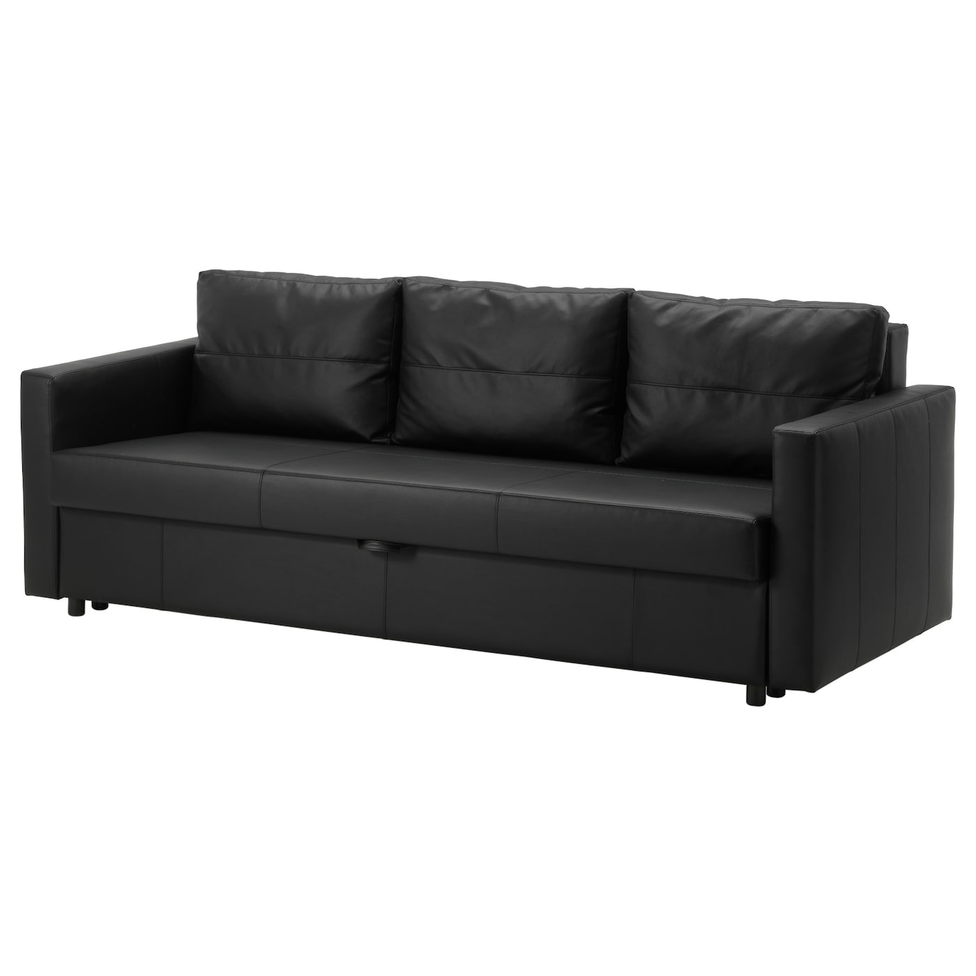 IKEA FRIHETEN sofa 3-osobowa, rozkładana, Bomstad czarny, Szerokość: 225 cm