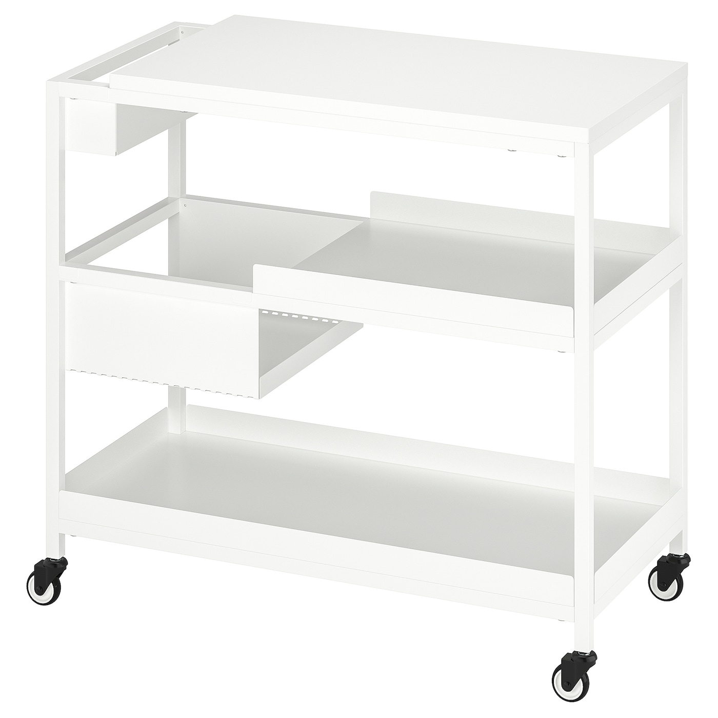 IKEA TROTTEN wózek, biały, 80x40 cm
