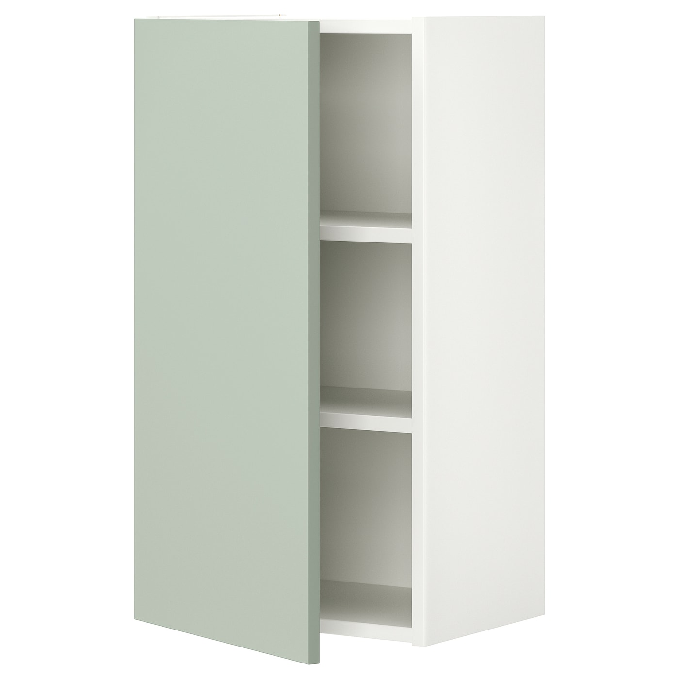 IKEA ENHET szafka wisząca 2półki/drzwi, biały/blady szarozielony, 40x32x75 cm