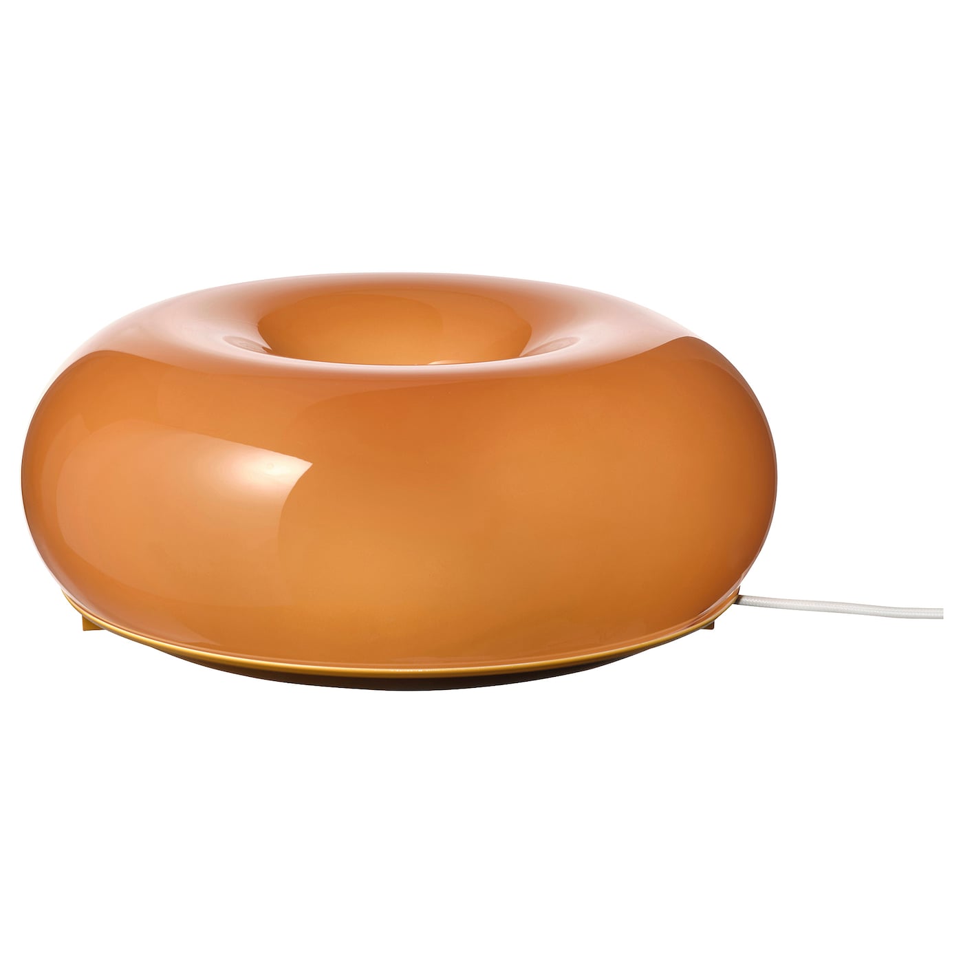 IKEA VARMBLIXT lampa LED stołowa/ścienna, pomarańczowy szkło/okrągły, 30 cm