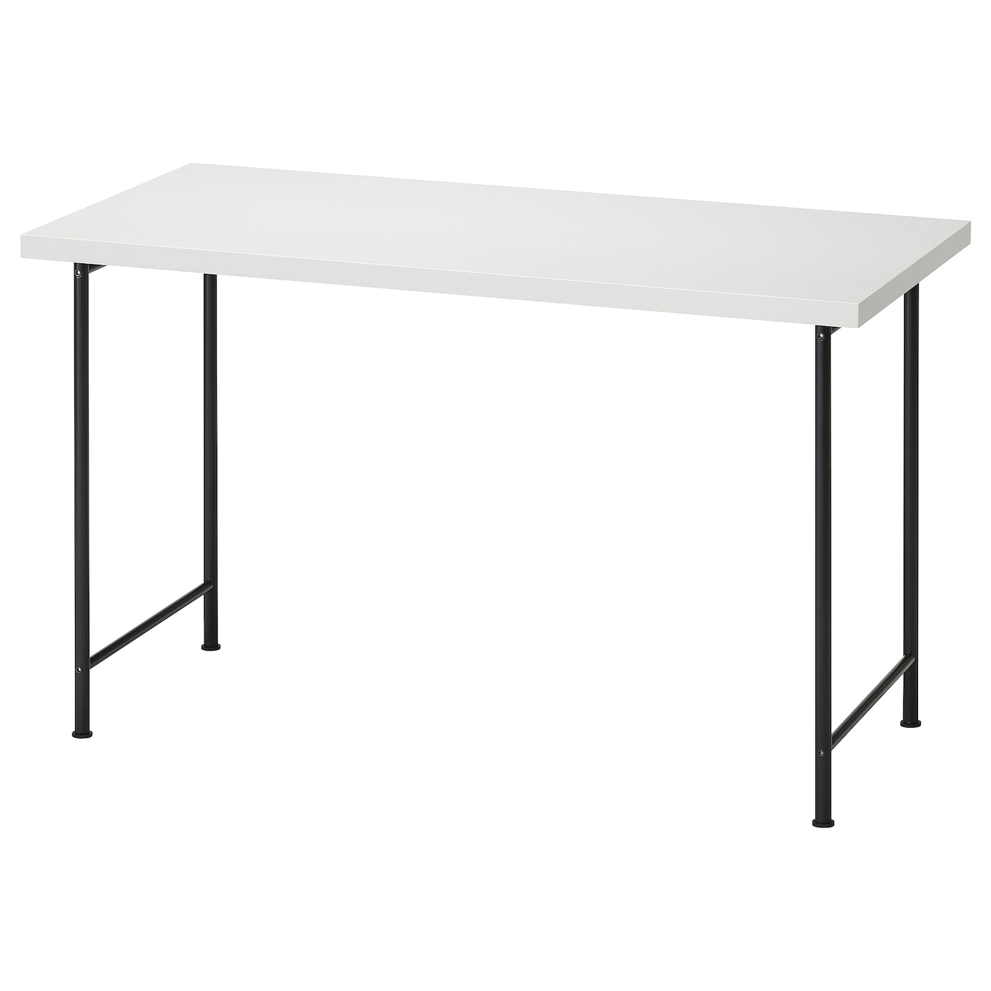 IKEA LAGKAPTEN / SPÄND biurko, biały/czarny, 120x60 cm