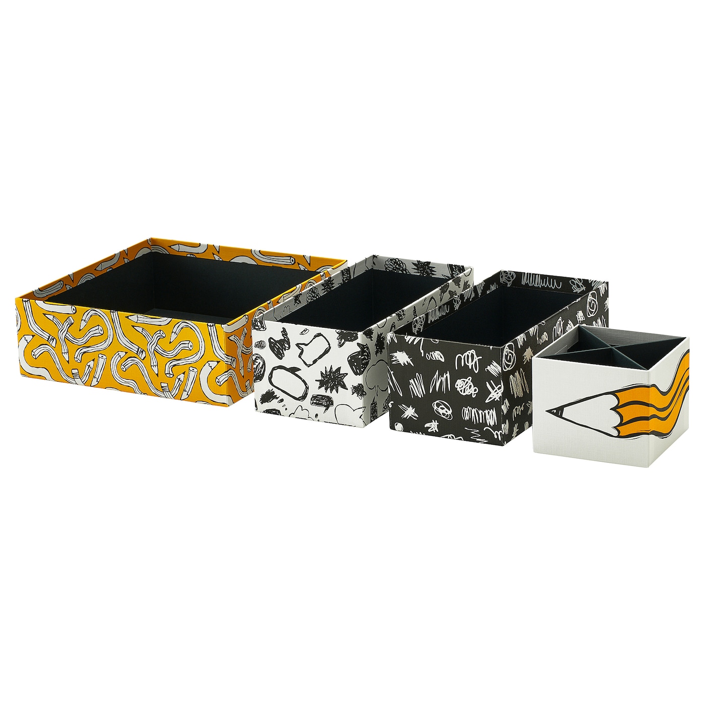 IKEA LYSMASK pudełko, 4 szt, wzór/wielobarwny