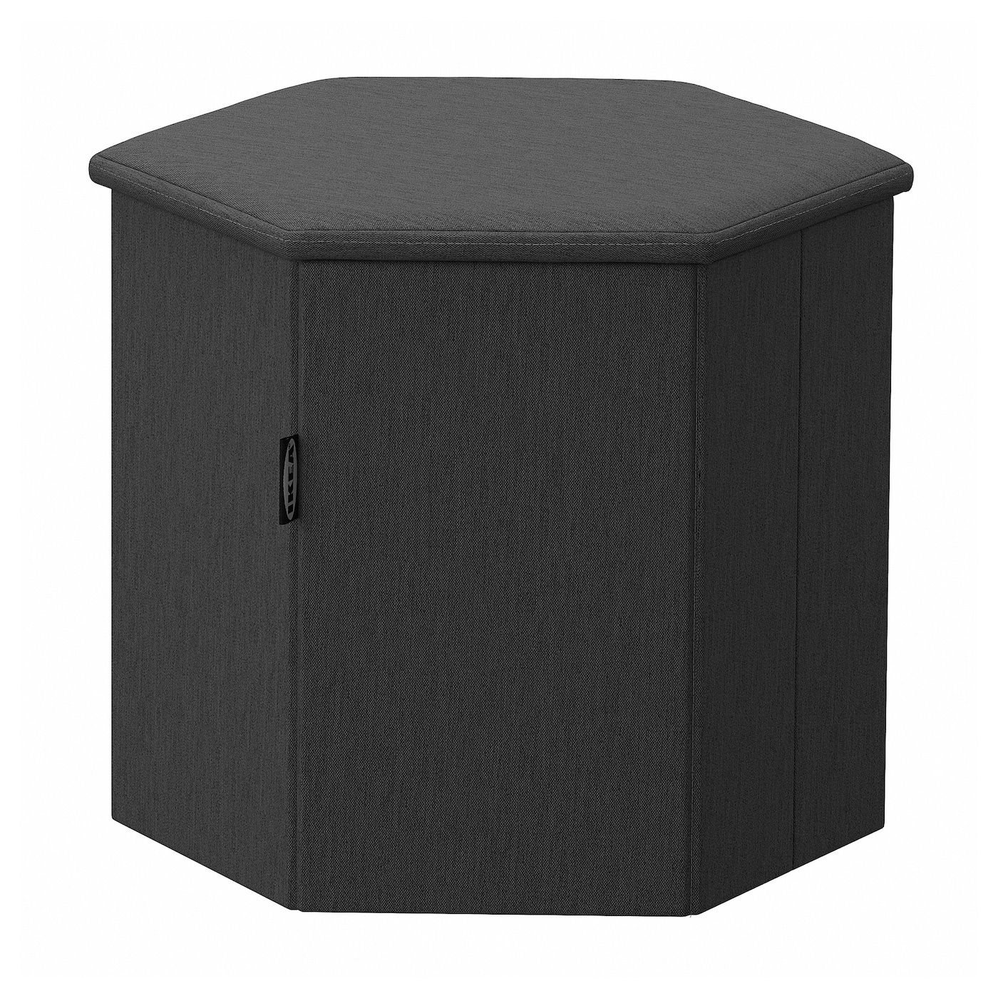 IKEA KJUGE puf ze schowkiem, Knisa ciemnoszary, Średnica: 38 cm