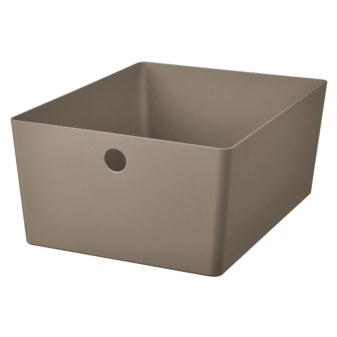IKEA KUGGIS pojemnik, ciemny szarobeżowy, 26x35x15 cm