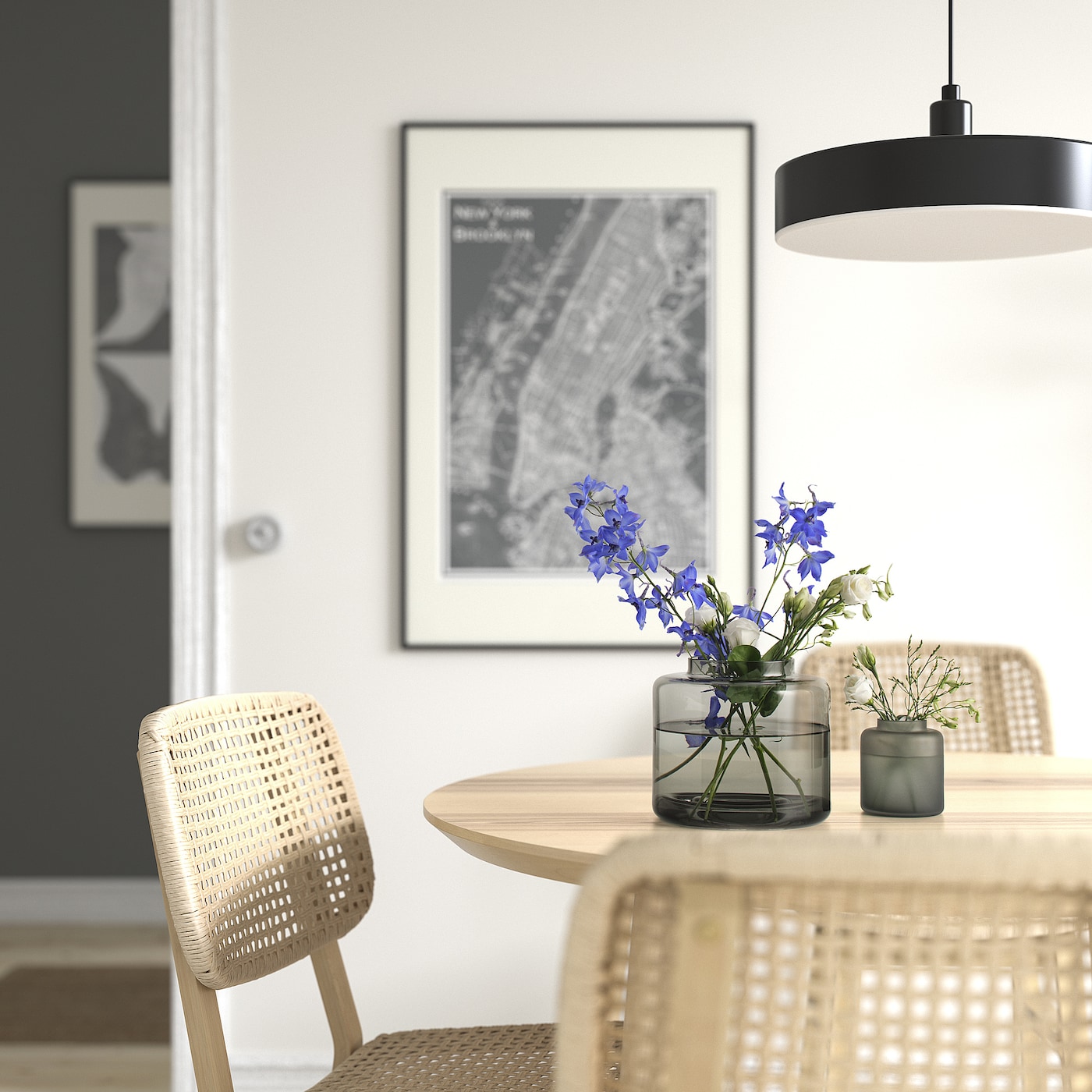 IKEA KONSTFULL Wazon, szary, 16 cm