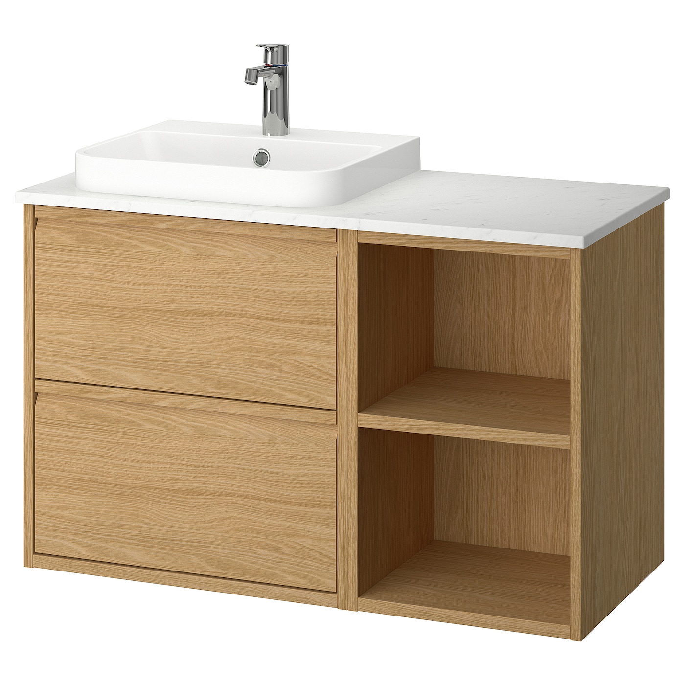 IKEA ÄNGSJÖN / BACKSJÖN szafka pod umyw/umywalka/bateria, imit. dębu, 102x49x71 cm