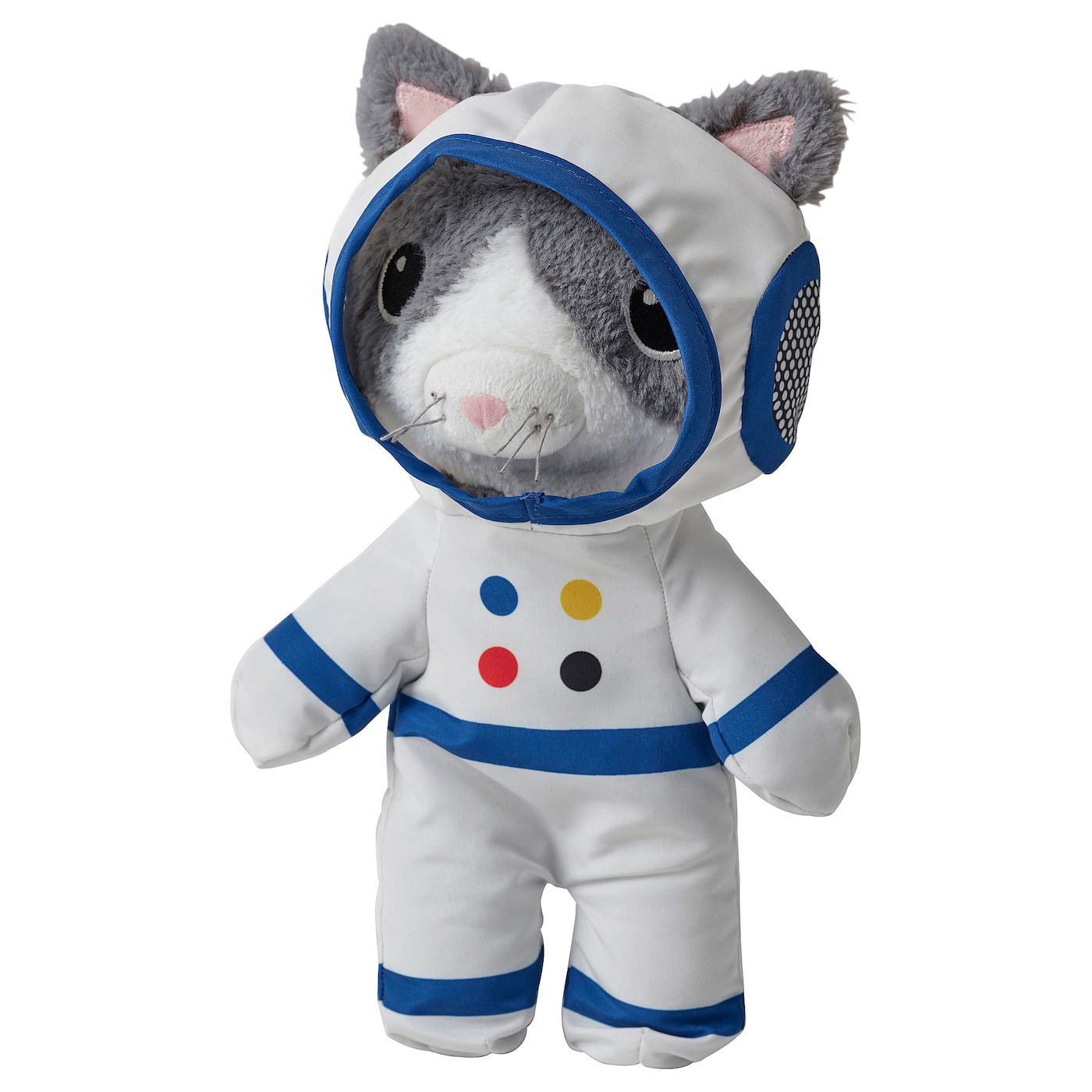 IKEA AFTONSPARV pluszowy astronauta w skafandrze, kot, 28 cm