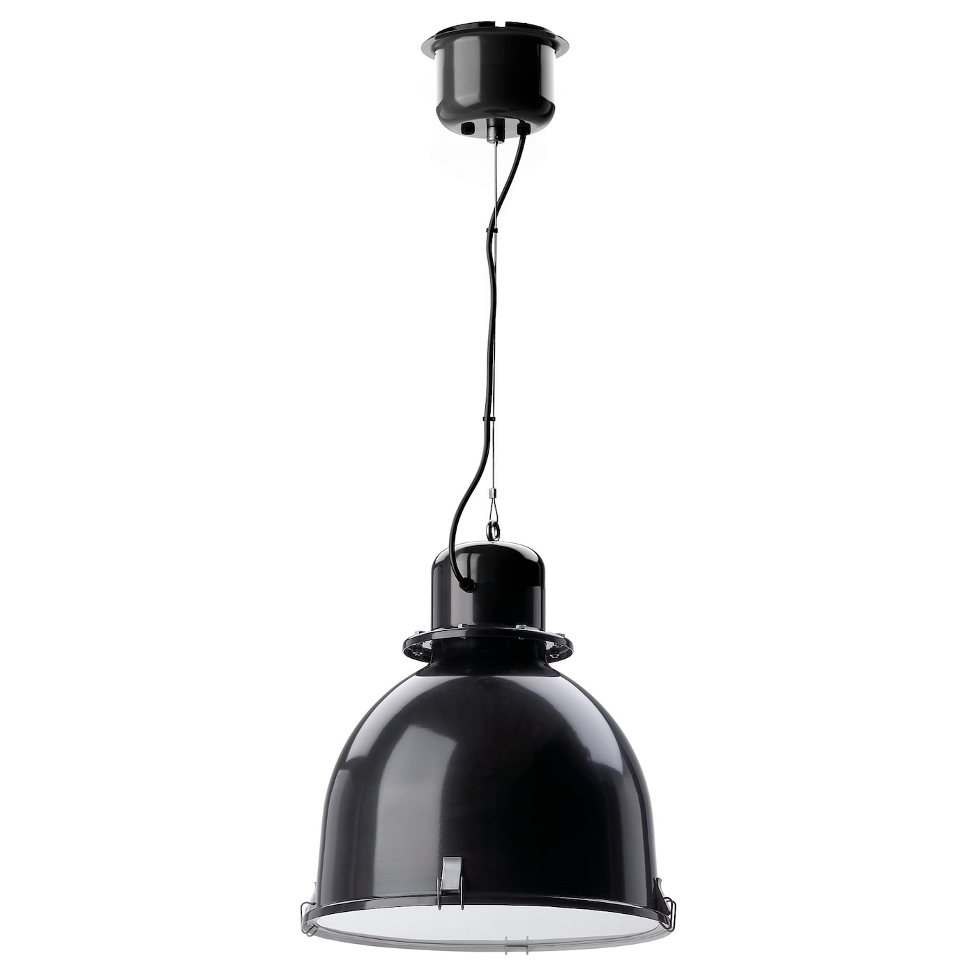 IKEA SVARTNORA lampa wisząca, czarny, 38 cm
