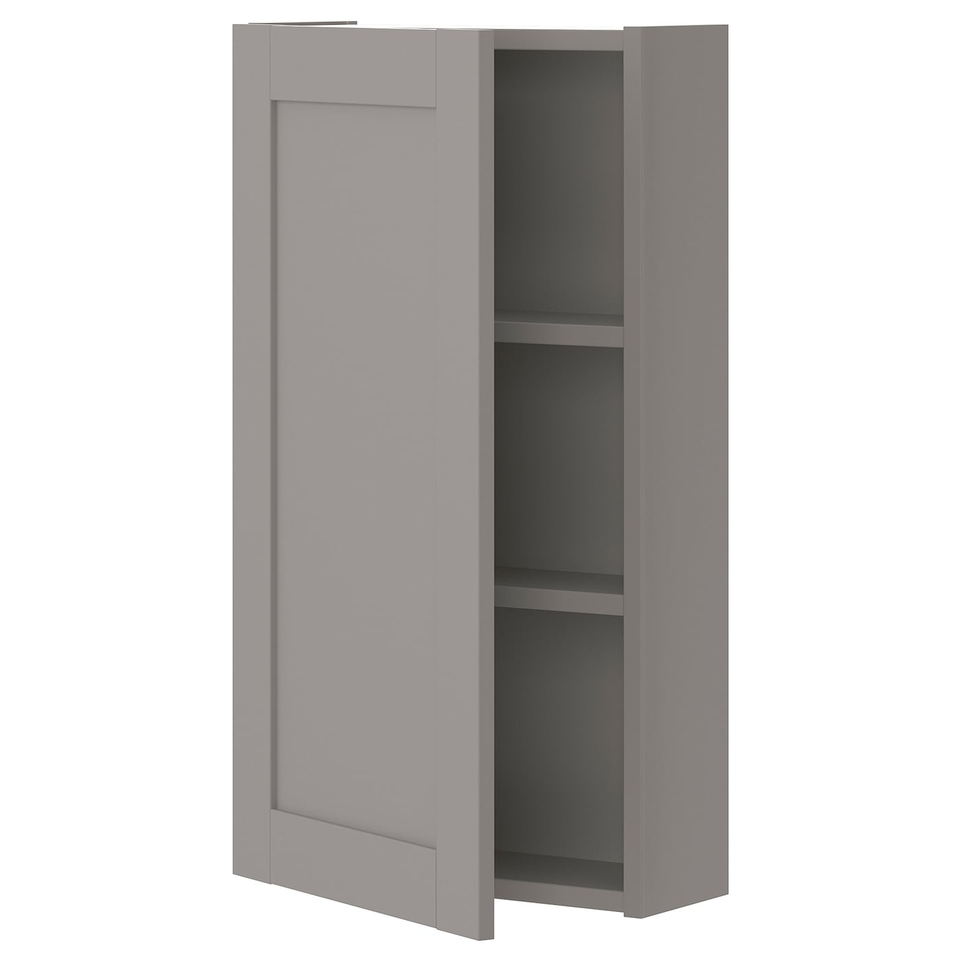 IKEA ENHET szafka wisząca 2półki/drzwi, szary/szara rama, 40x17x75 cm