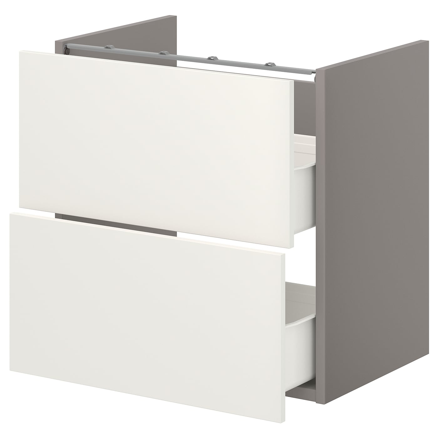 IKEA ENHET szafka umywalkowa z 2 szufladami, szary/biały, 60x42x60 cm