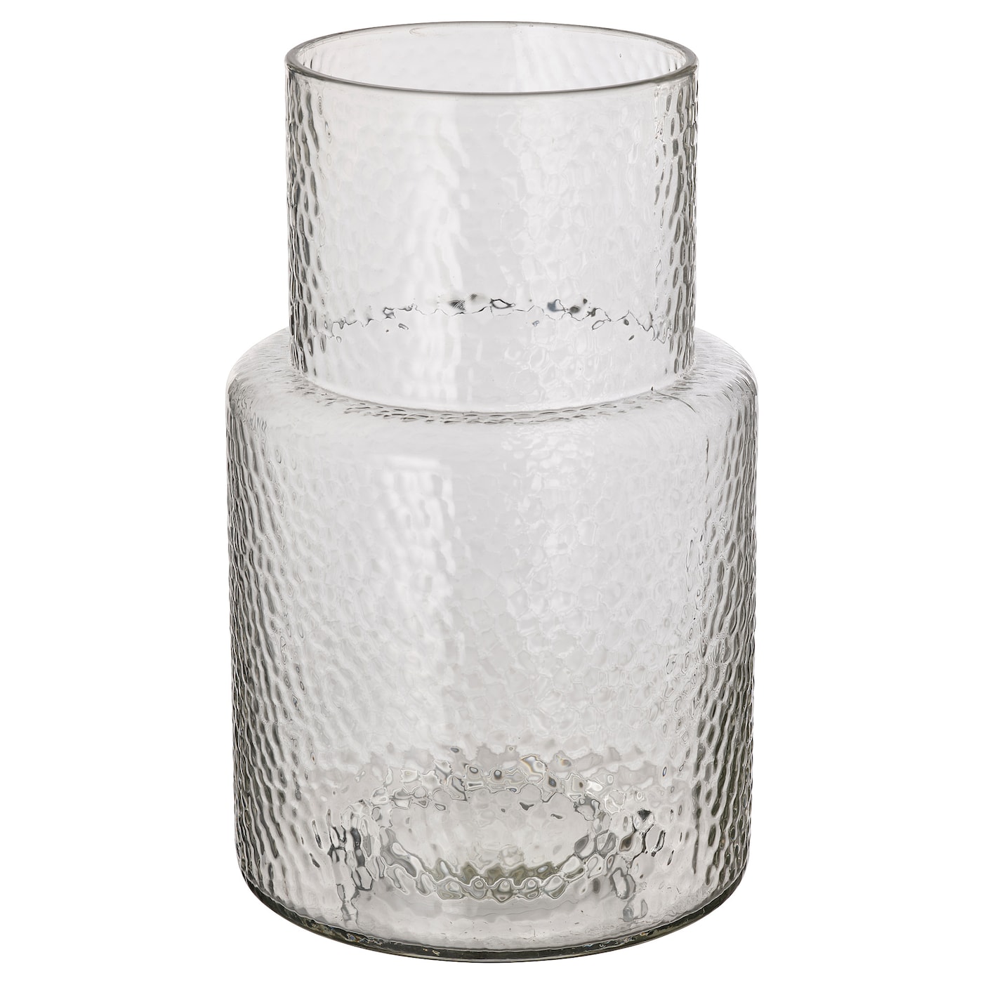 IKEA KONSTFULL Wazon, szkło bezbarwne/wzór, 26 cm