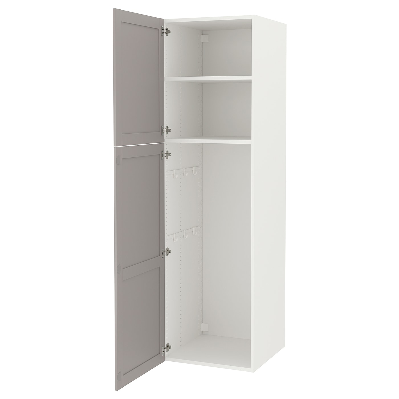 IKEA ENHET regał, biały/szary rama, 60x62x210 cm