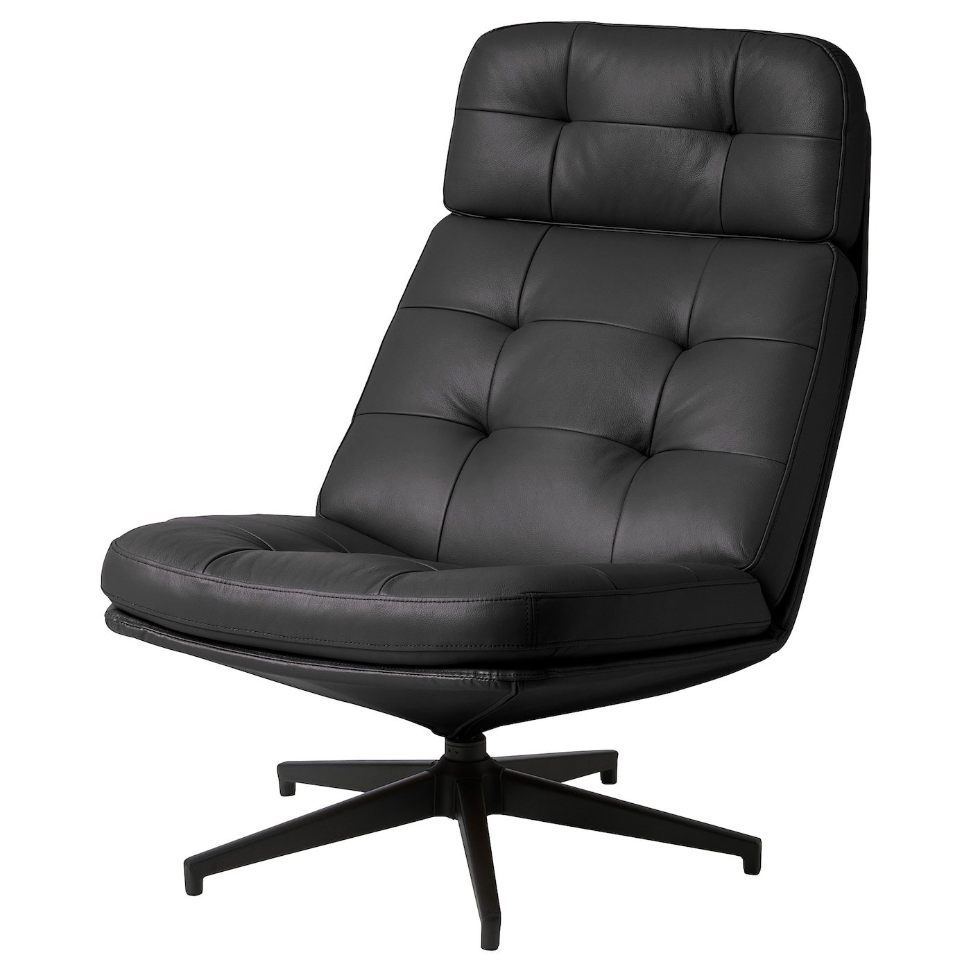 IKEA HAVBERG fotel obrotowy, Grann/Bomstad czarny, Głębokość: 99 cm
