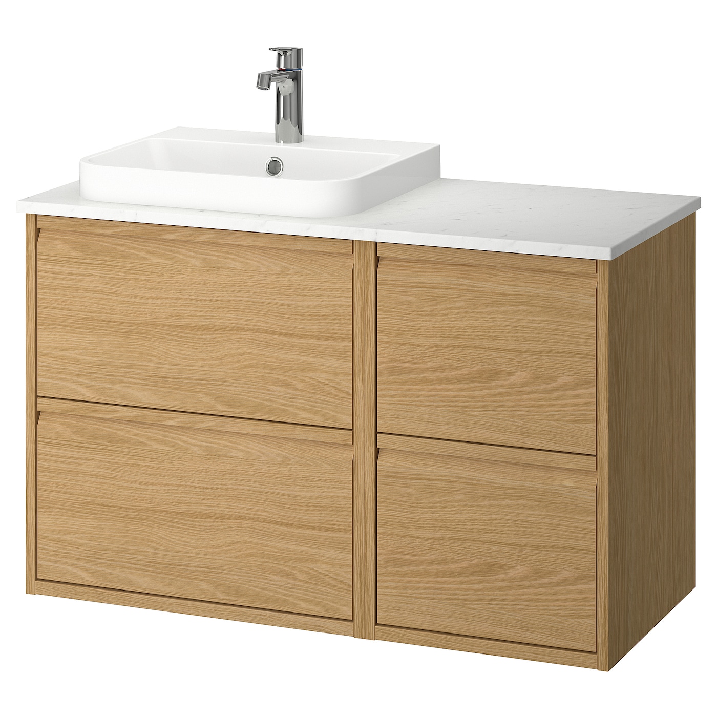 IKEA ÄNGSJÖN / BACKSJÖN szafka pod umyw/umywalka/bateria, imit. dębu, 102x49x71 cm