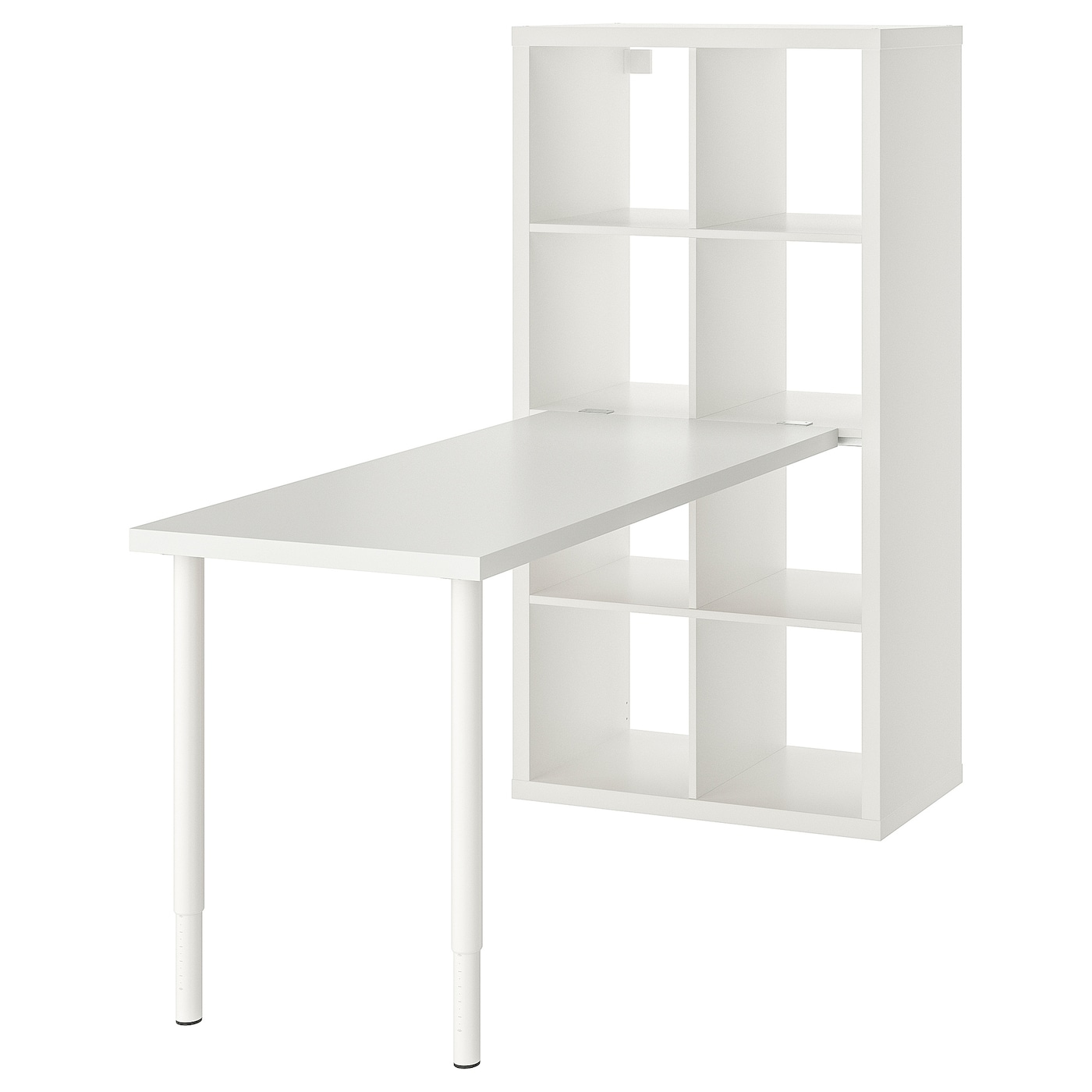 IKEA KALLAX / LAGKAPTEN biurko, biały, 77x159x147 cm