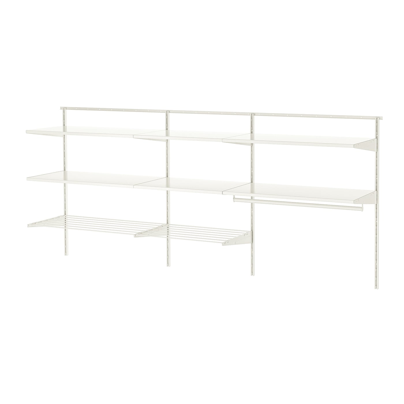 IKEA BOAXEL kombinacja do pralni, biały/metal, 227x40x101 cm