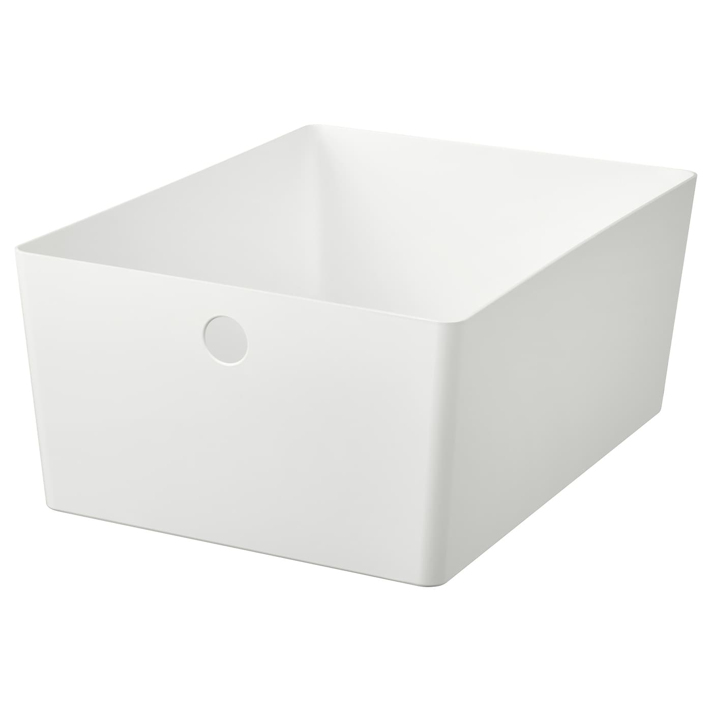 IKEA KUGGIS pojemnik, biały, 26x35x15 cm