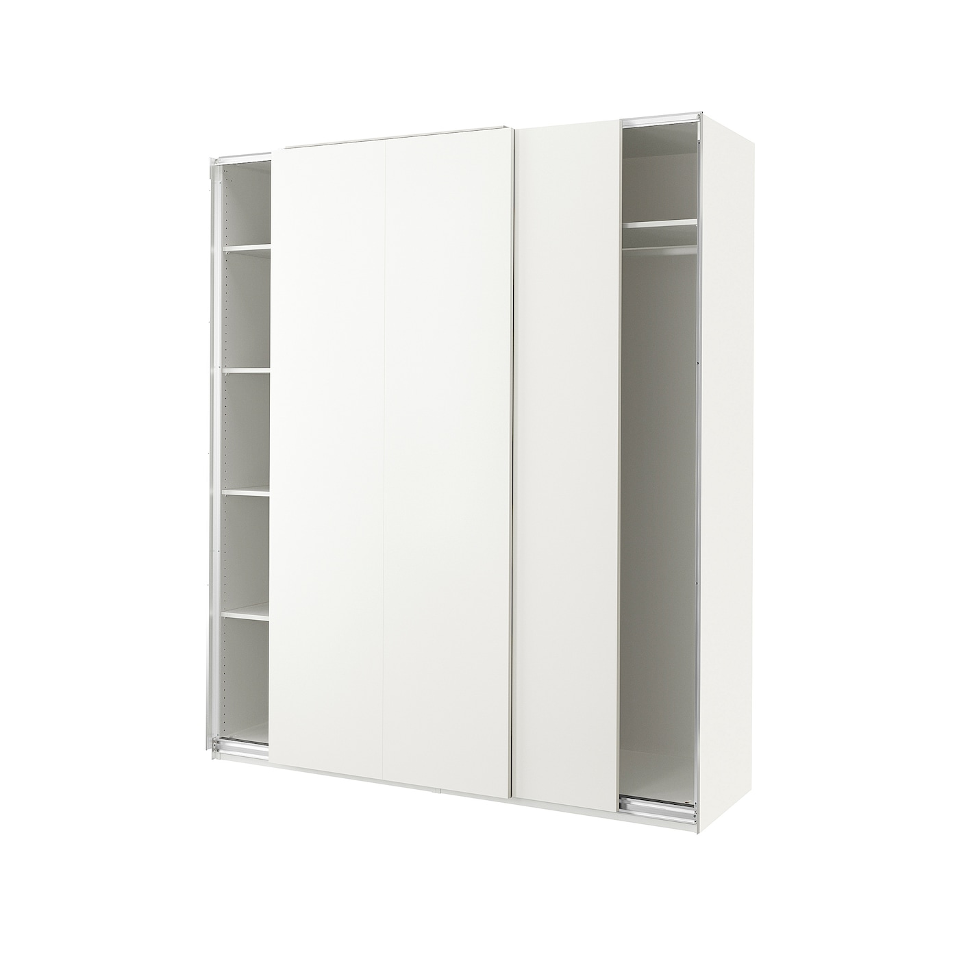 IKEA PAX / HASVIK szafa, biały/biały, 200x66x236 cm