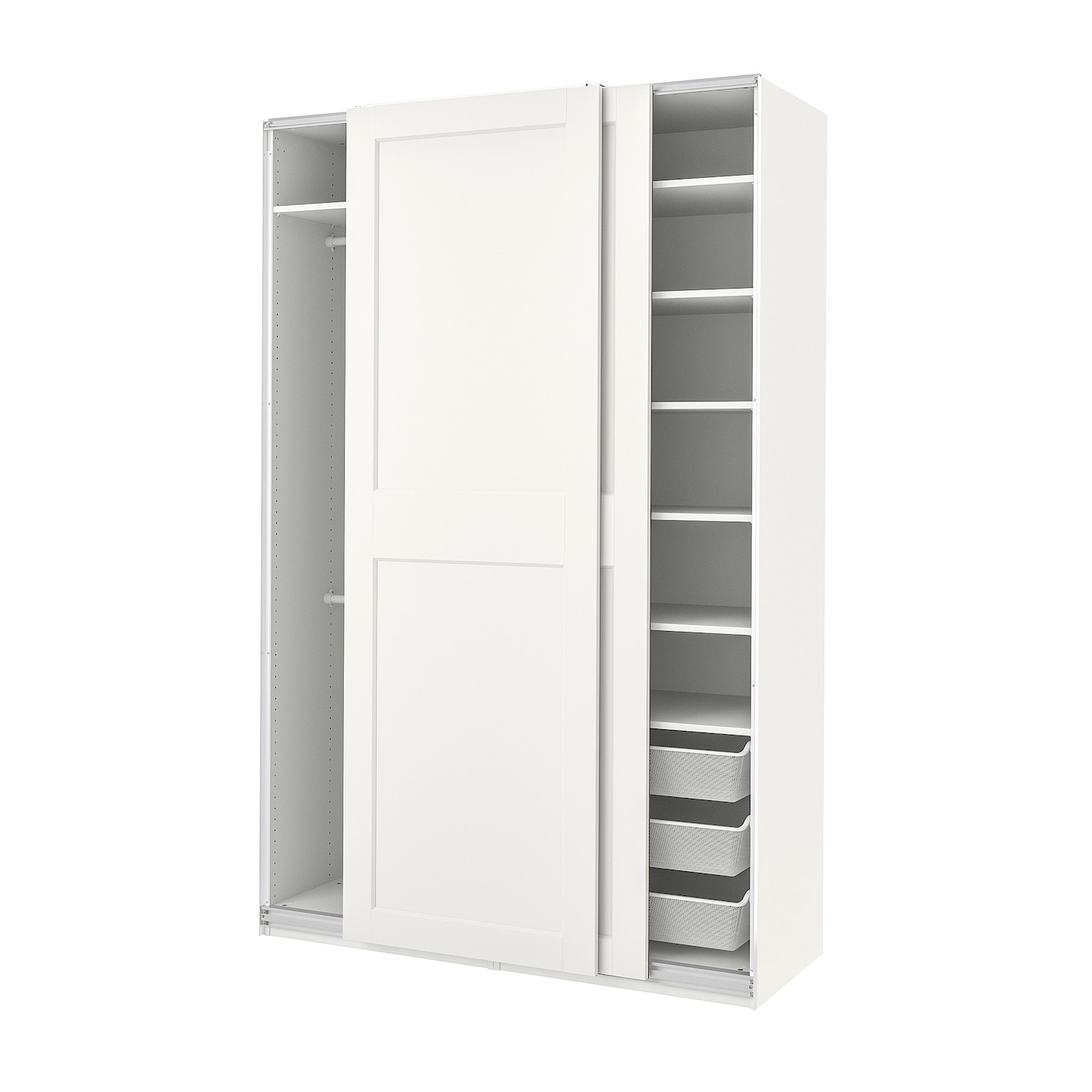 IKEA PAX / GRIMO szafa, biały/biały, 150x66x236 cm