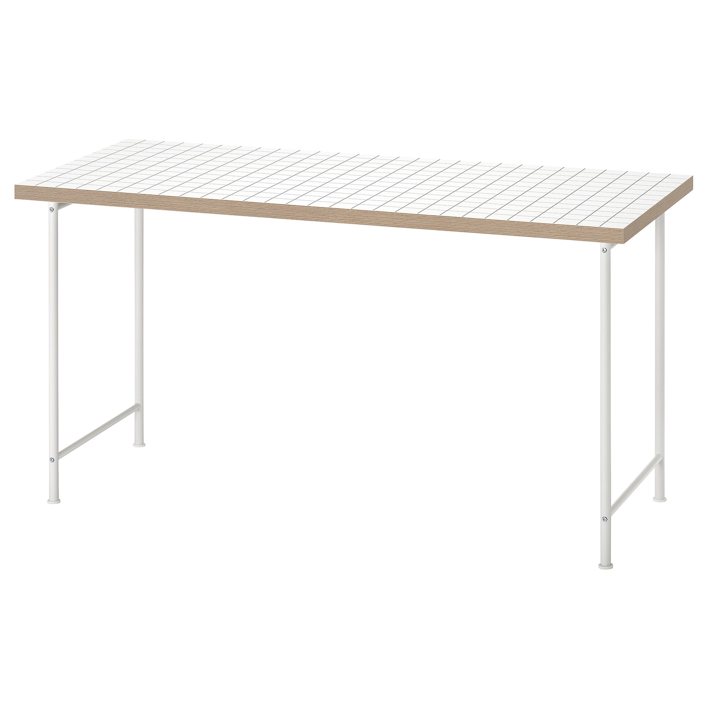 IKEA LAGKAPTEN / SPÄND biurko, biały/antracyt, 140x60 cm