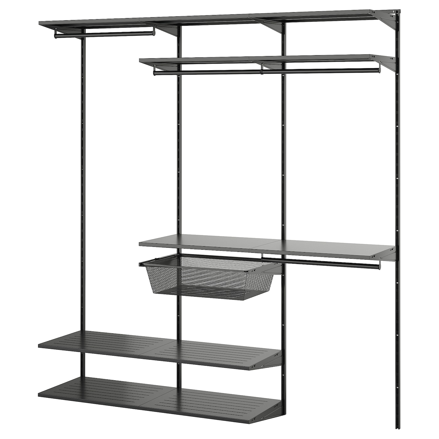 IKEA BOAXEL kombinacja szafy, antracyt, 187x40x201 cm