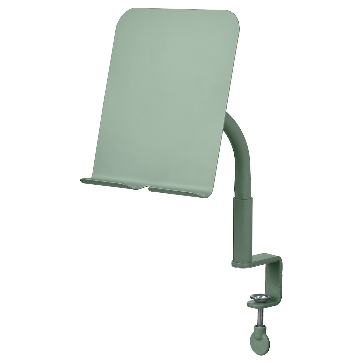 IKEA RELATERA stojak na telefon/tablet, z zaciskiem/jasny szarozielony, Szerokość: 14 cm