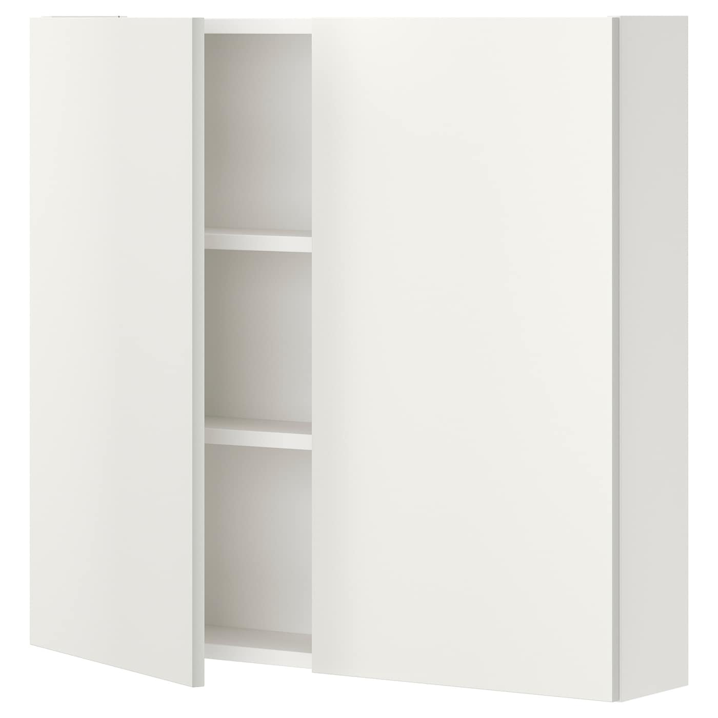 IKEA ENHET szafka wisząca 2 półki/drzwiczki, biały, 80x17x75 cm