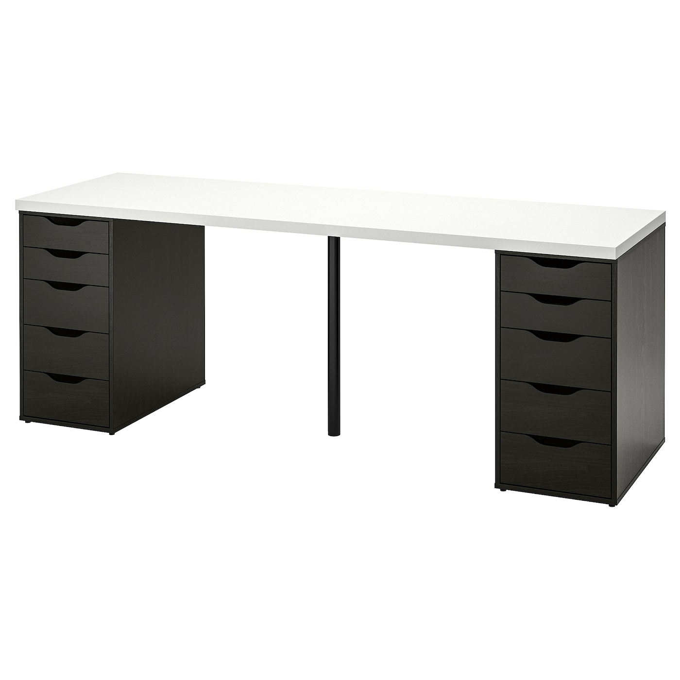 IKEA LAGKAPTEN / ALEX biurko, biały/czarnybrąz, 200x60 cm
