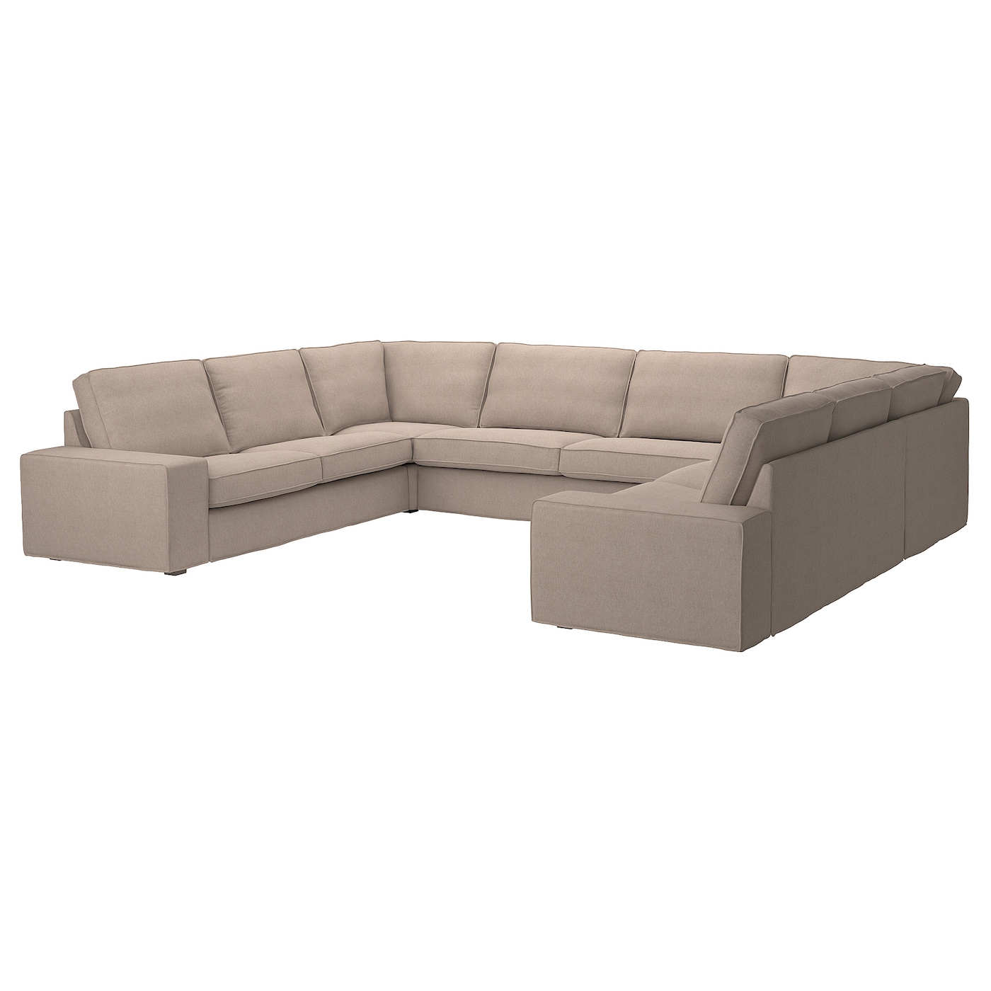 IKEA KIVIK sofa w kształcie lit U, 7-osobowa, Tallmyra beżowy, Szerokość: 328 cm