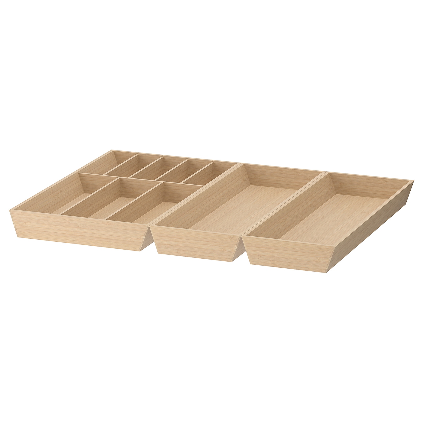 IKEA UPPDATERA taca na sztućce/2 tace na przybory, jasny bambus, 72x50 cm