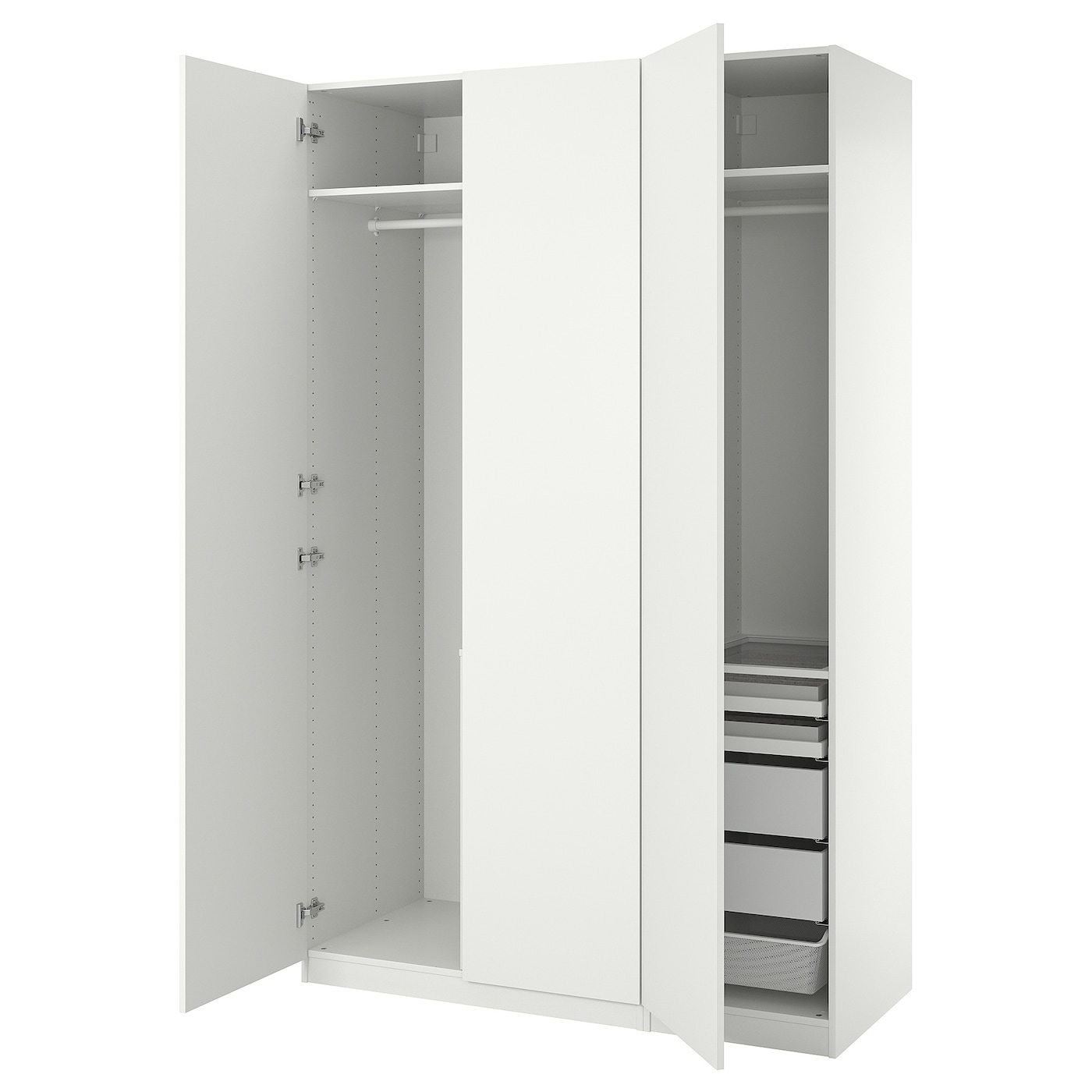 IKEA PAX / FORSAND kombinacja szafy, biały/biały, 150x60x236 cm