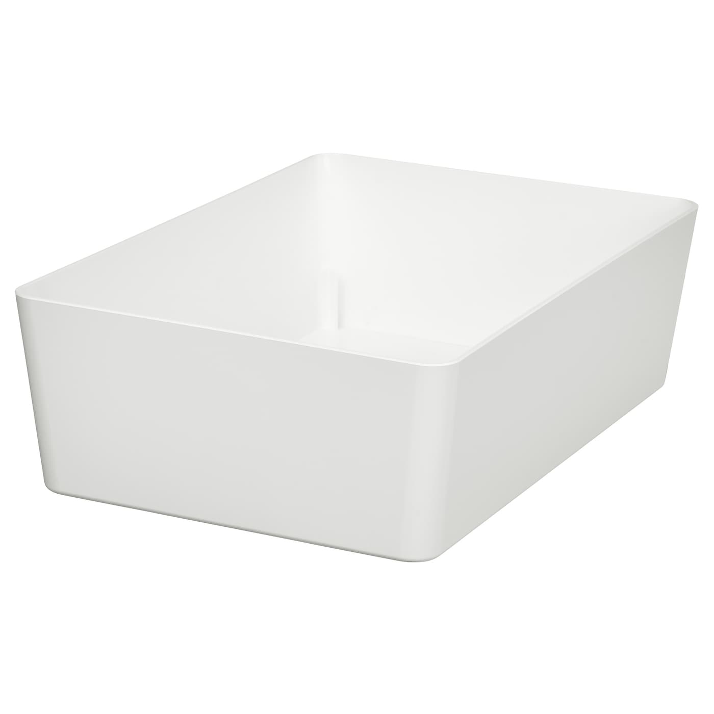 IKEA KUGGIS pojemnik, biały, 18x26x8 cm