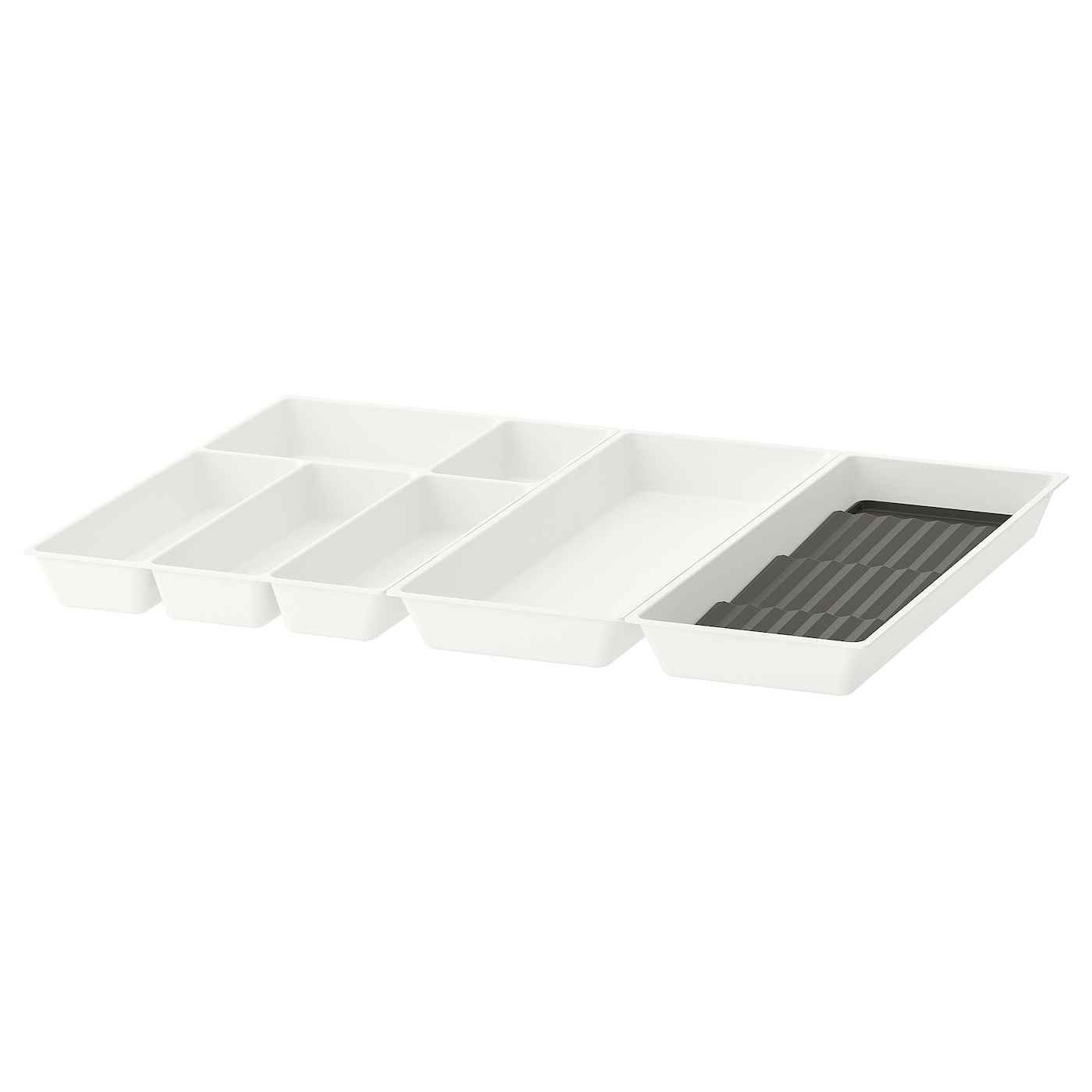 IKEA UPPDATERA taca na sztućce+przyb/przegr przypr, biały/antracyt, 72x50 cm