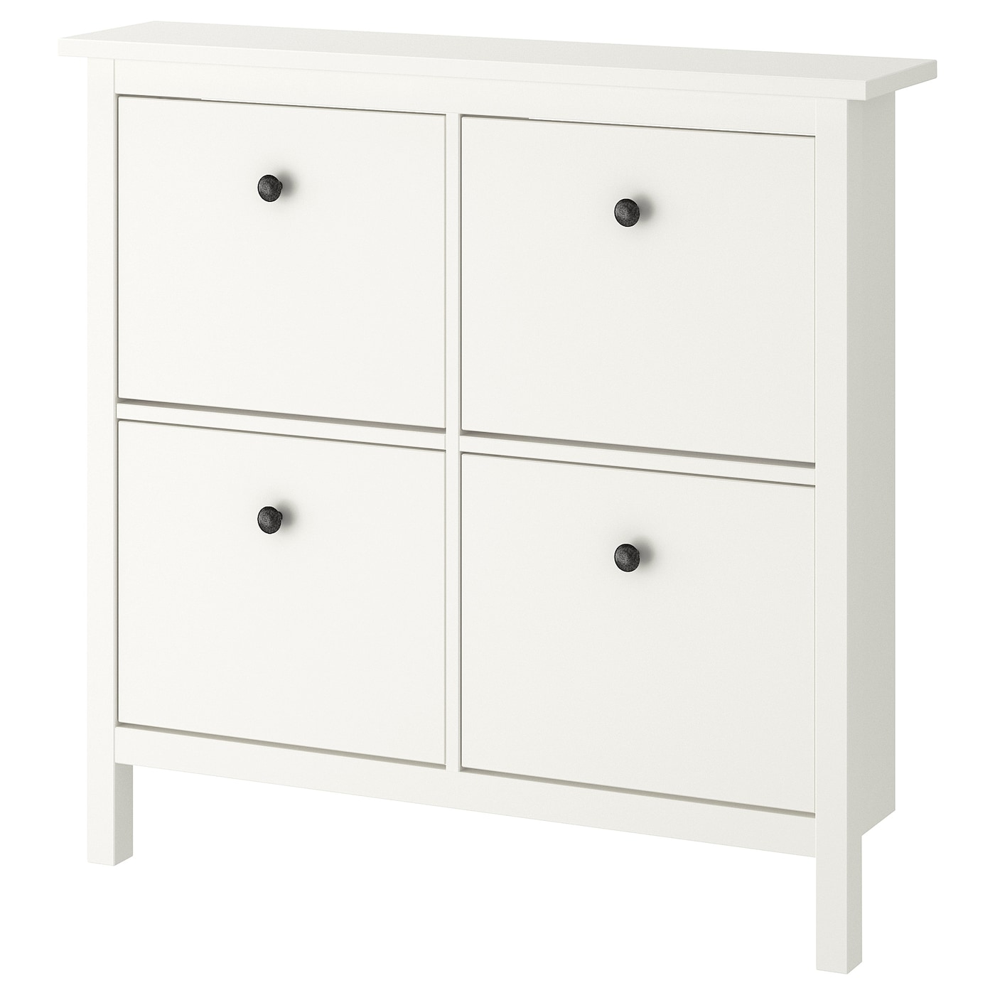 IKEA HEMNES szafka na buty, 4 przegrody, biały, 107x22x101 cm