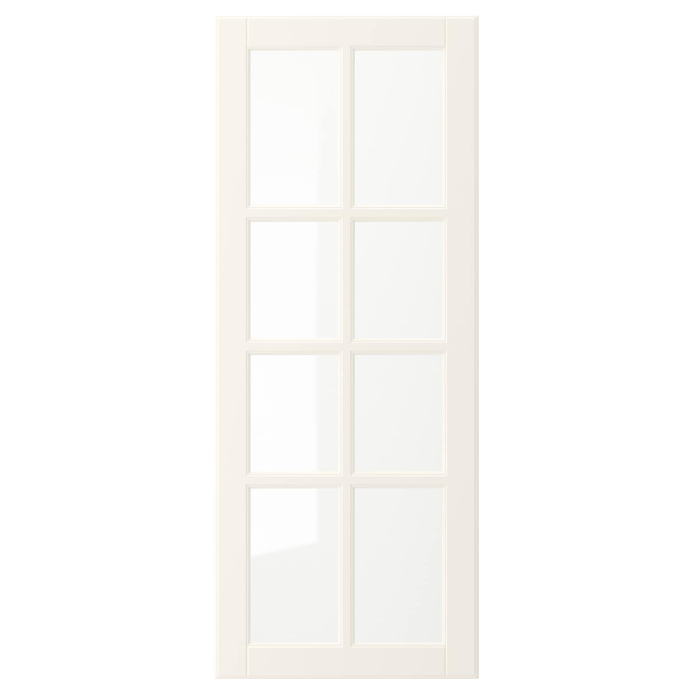 IKEA BODBYN drzwi szklane, kremowy, 40x100 cm