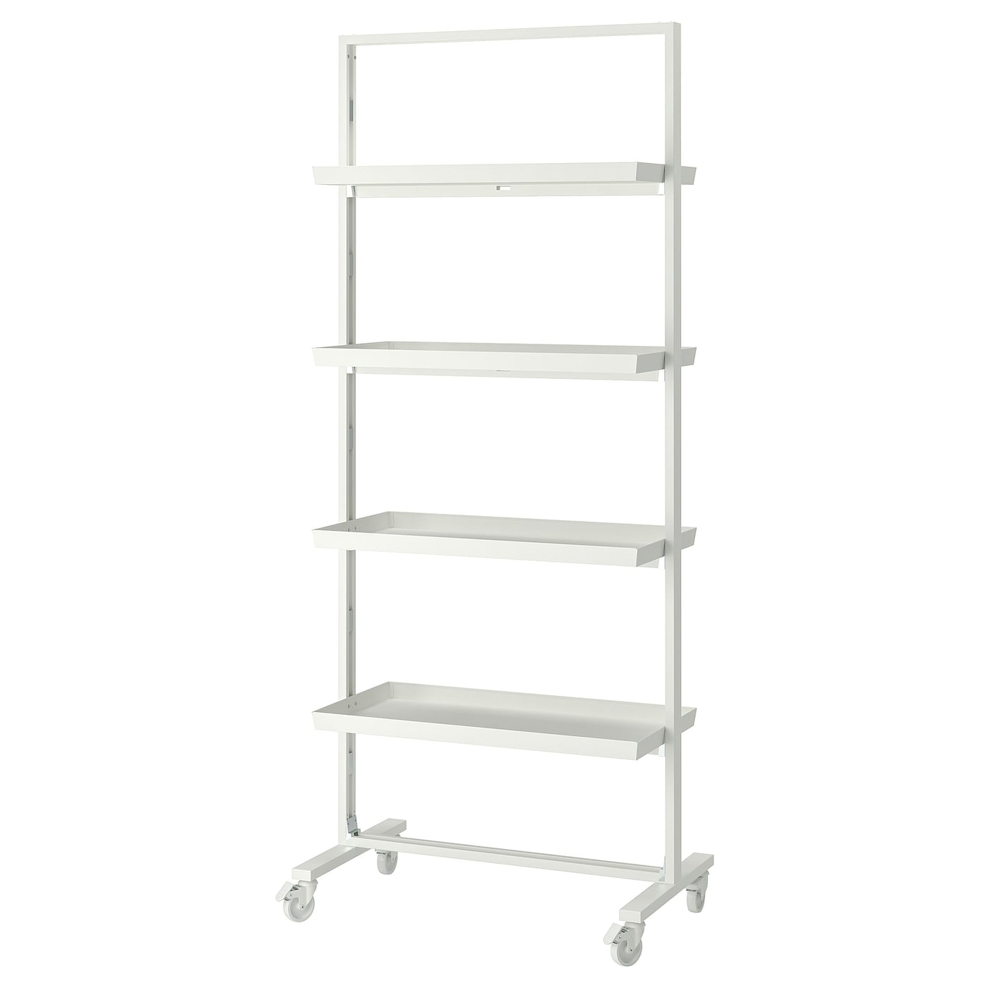 IKEA MITTZON rama z kółkami/półka, biały, 85x205 cm