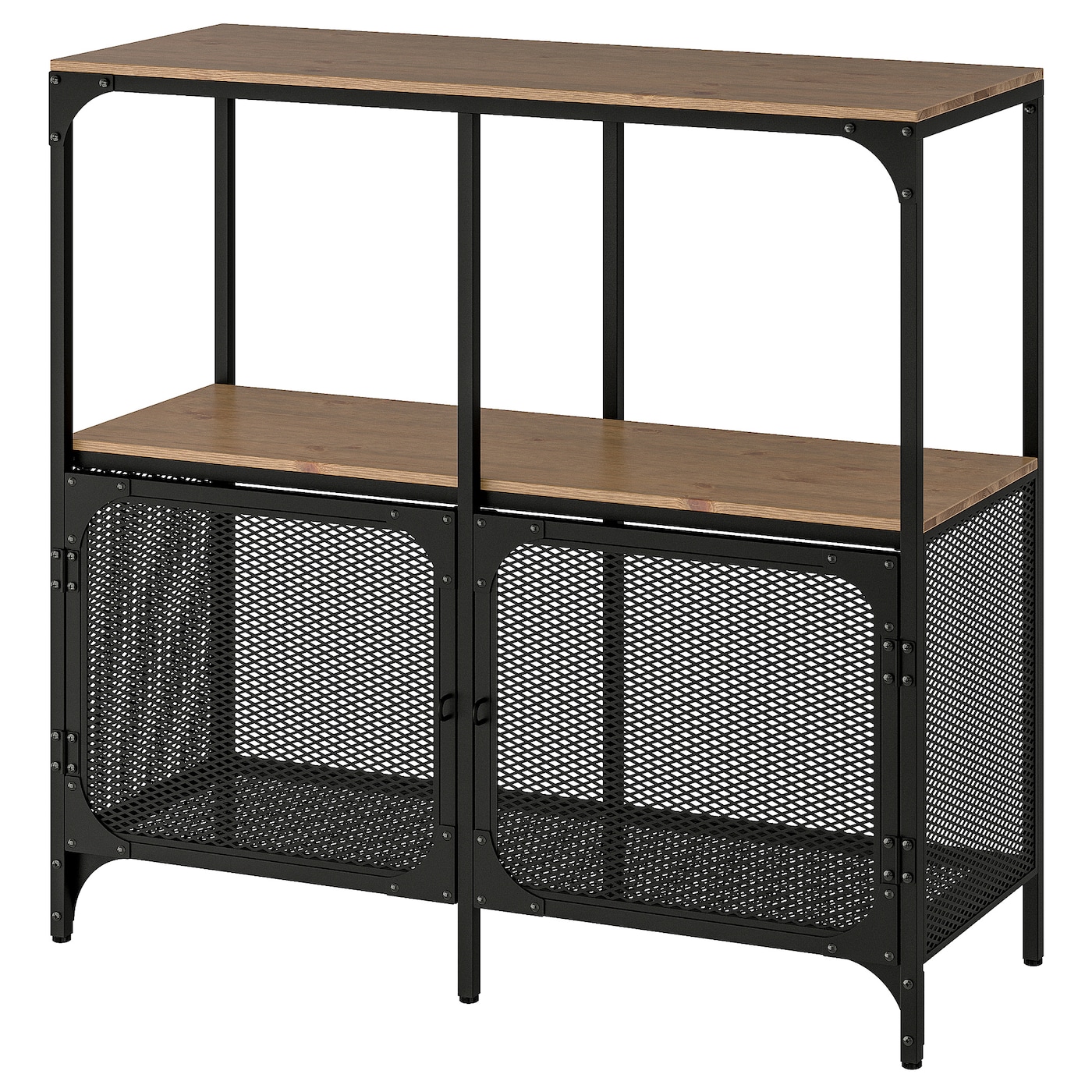 IKEA FJÄLLBO regał, czarny, 100x95 cm