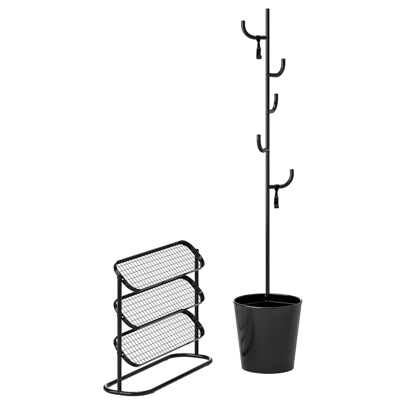 IKEA ÄLGANÄS meble do przedpokoju, zestaw 2 szt, czarny
