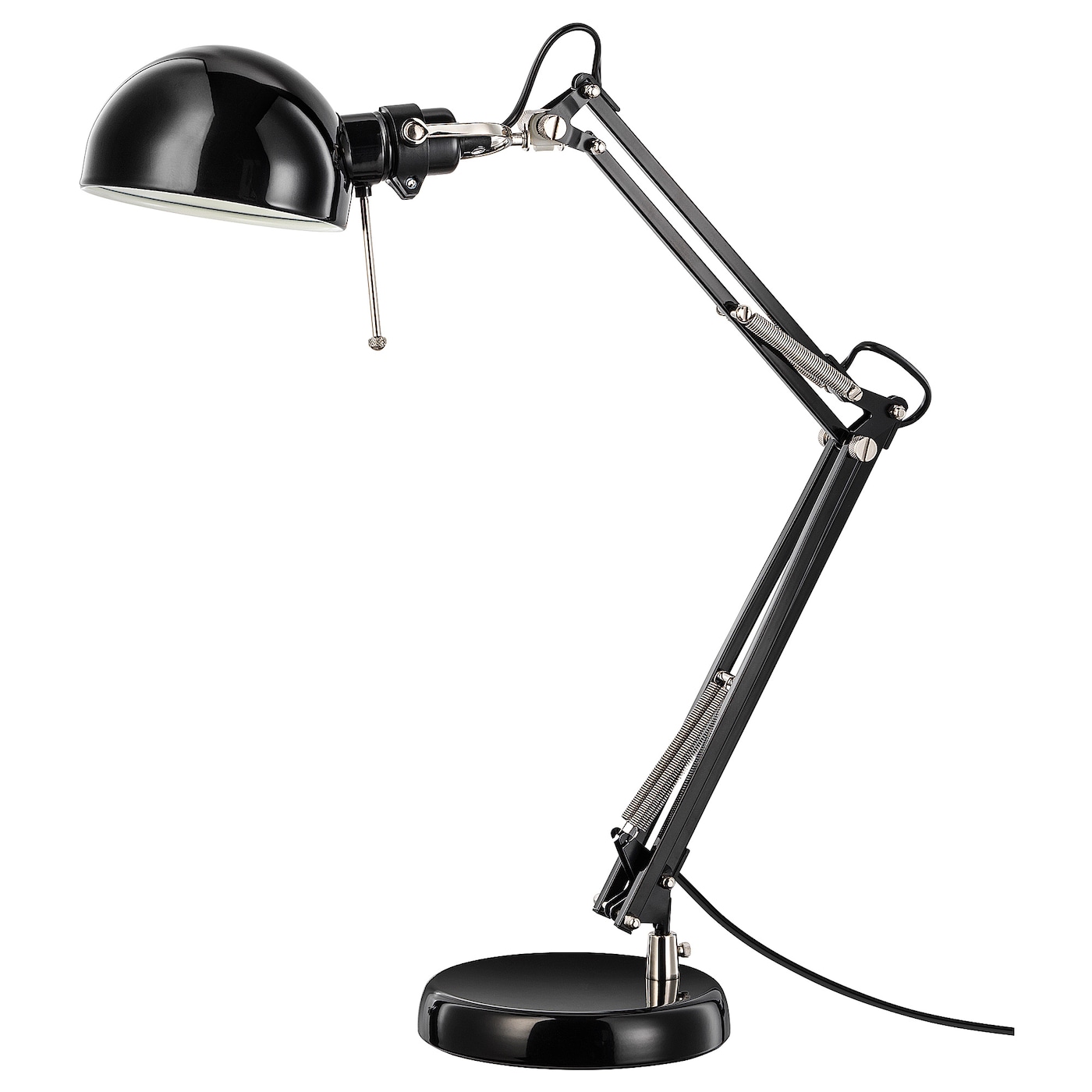 IKEA FORSÅ lampa biurkowa, czarny, Maks.: 40 Wat