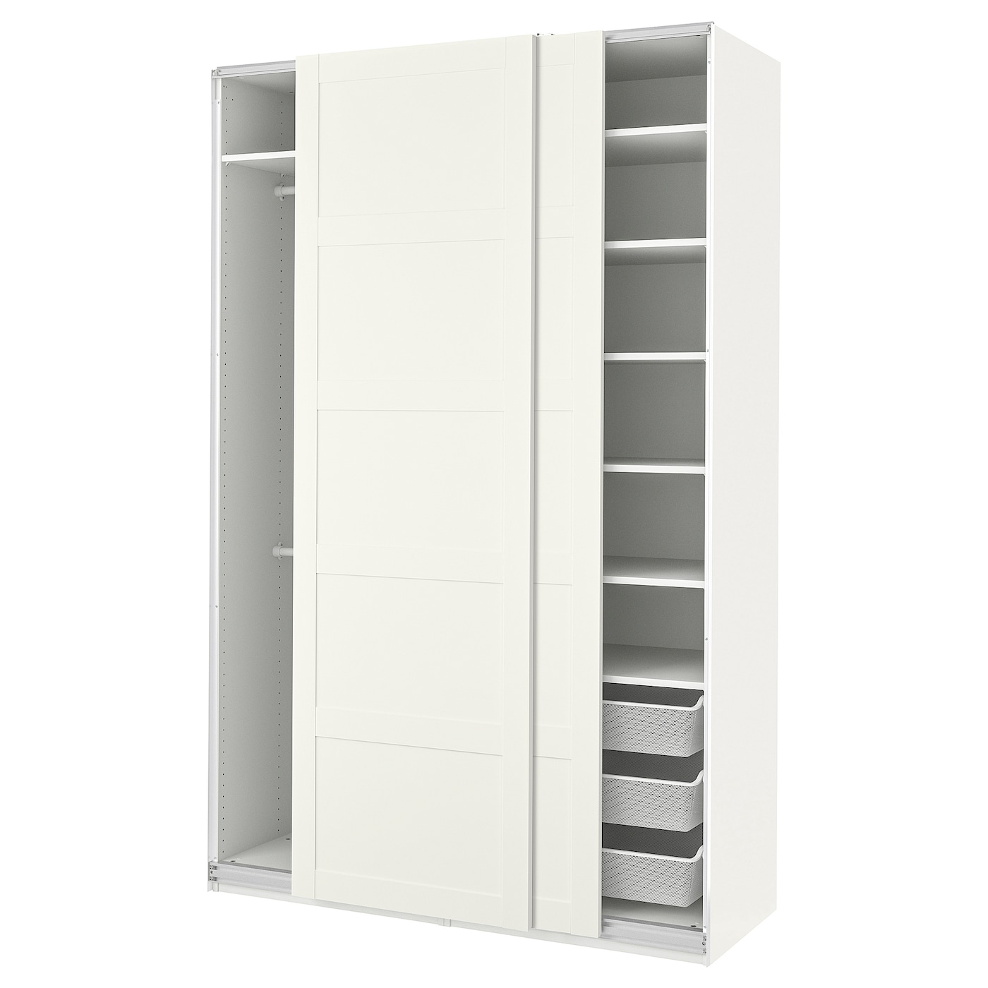 IKEA PAX / BERGSBO szafa, biały/biały, 150x66x236 cm