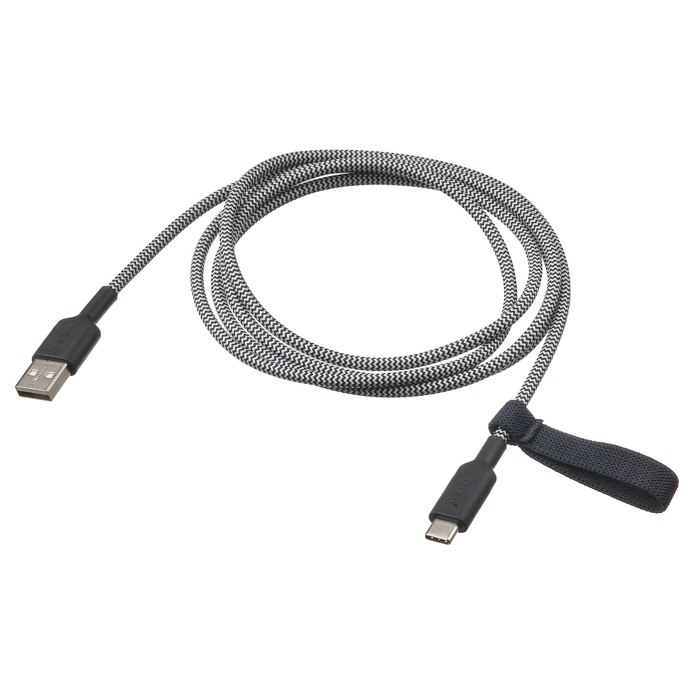 IKEA LILLHULT USB-A na USB-C, czarny/biały, 1.5 m