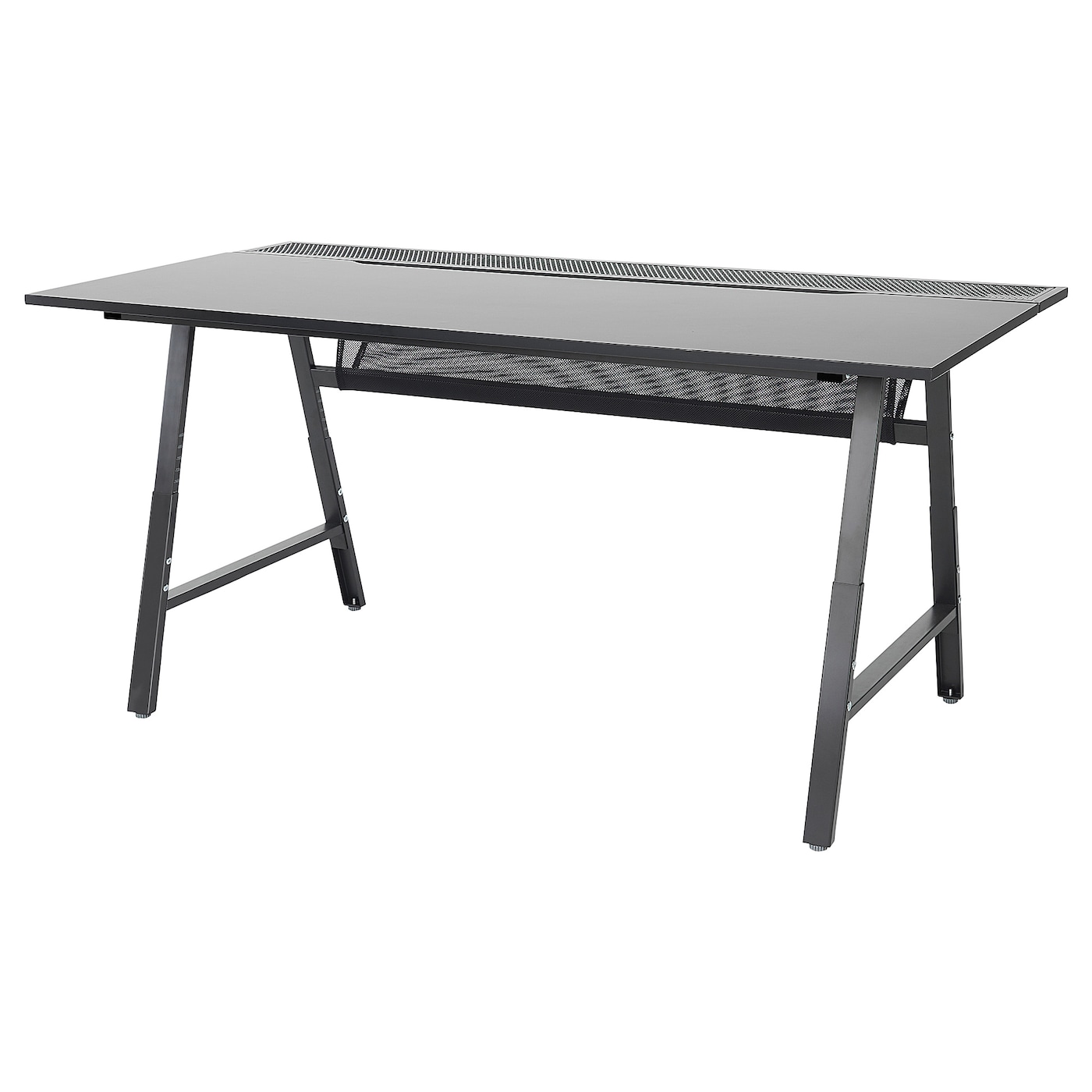IKEA UTESPELARE biurko gamingowe, czarny, 160x80 cm