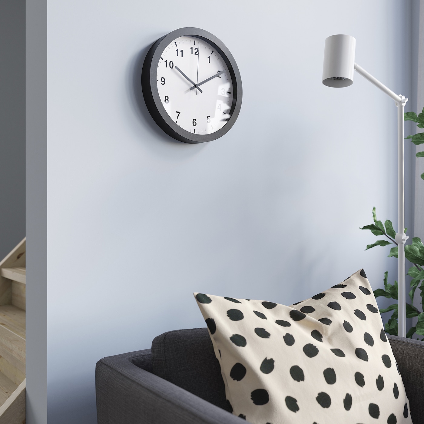 IKEA TJALLA zegar ścienny, czarny, 28 cm