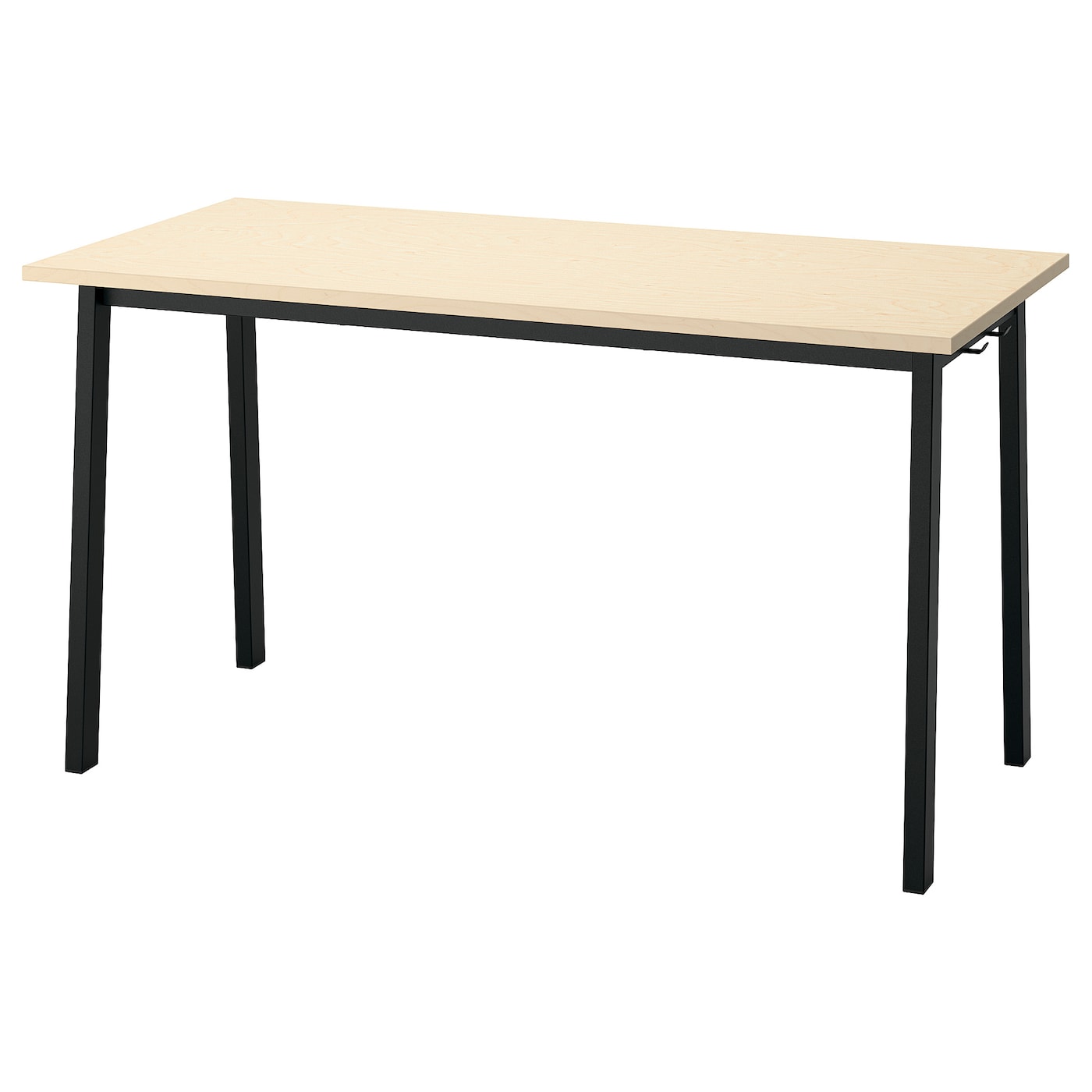 IKEA MITTZON stół konferencyjny, okl brzoz/czarny, 140x68x75 cm